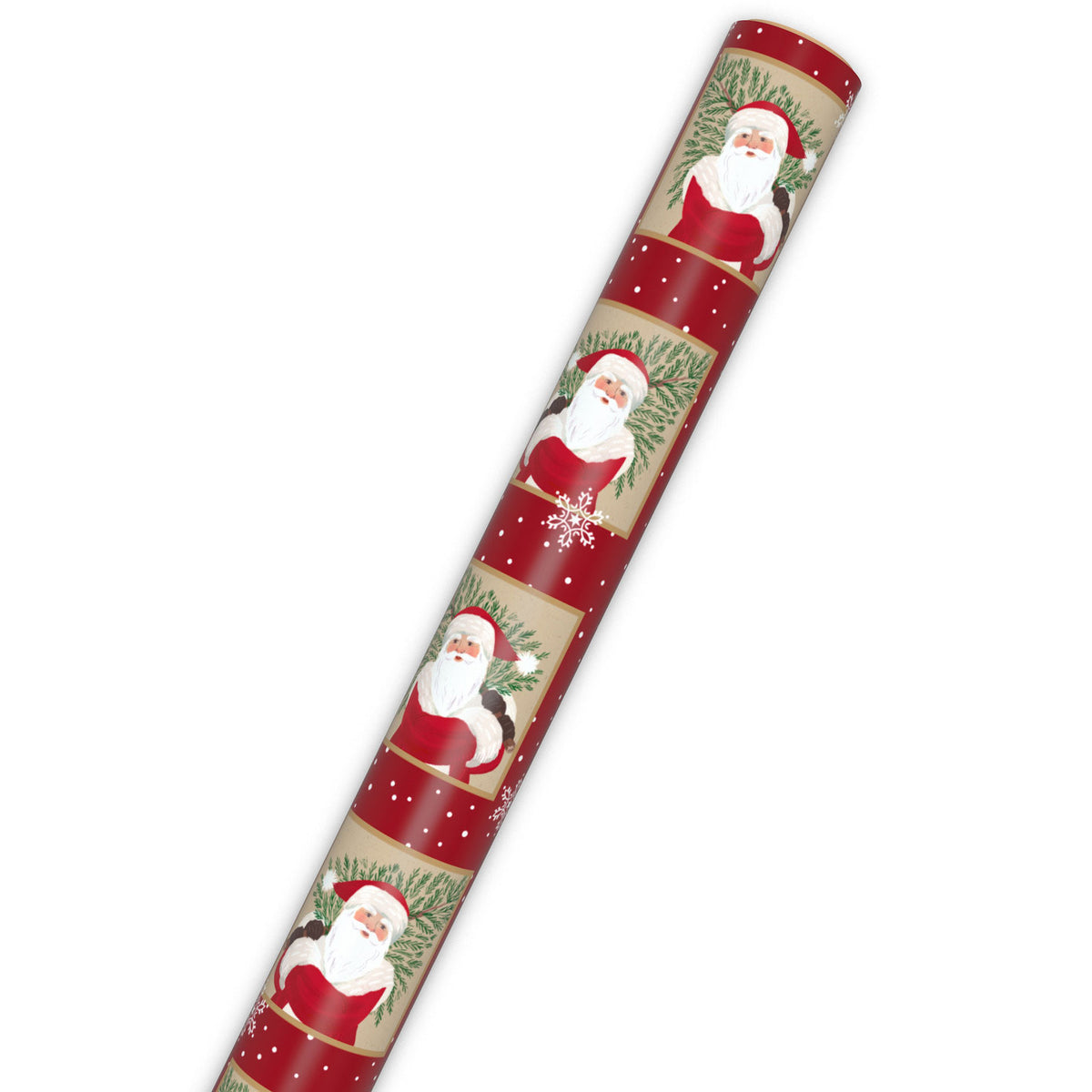 Hallmark Santa With Tree Christmas Wrapping Paper, 35 sq. ft.