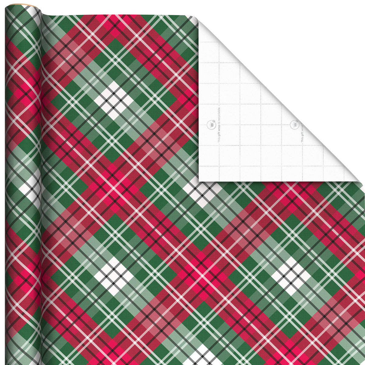 Hallmark Vintage Classics 3-Pack Assortment Christmas Wrapping Paper Roll Bundle, 105 sq. ft. total