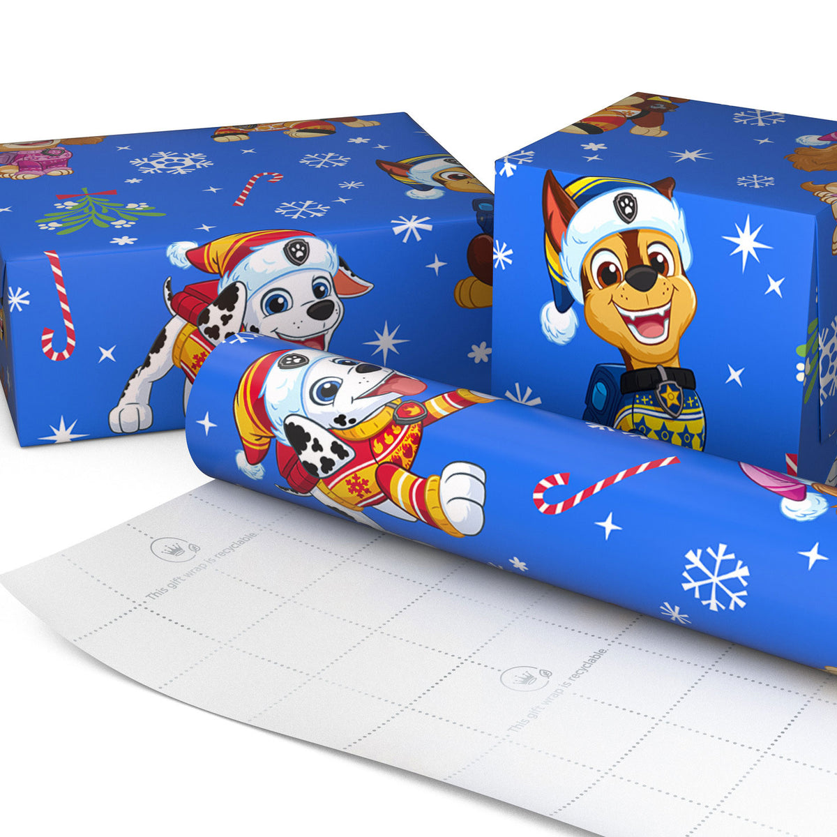 Hallmark Paw Patrol™ Winter Fun on Blue Christmas Wrapping Paper Roll, 25 sq. ft.
