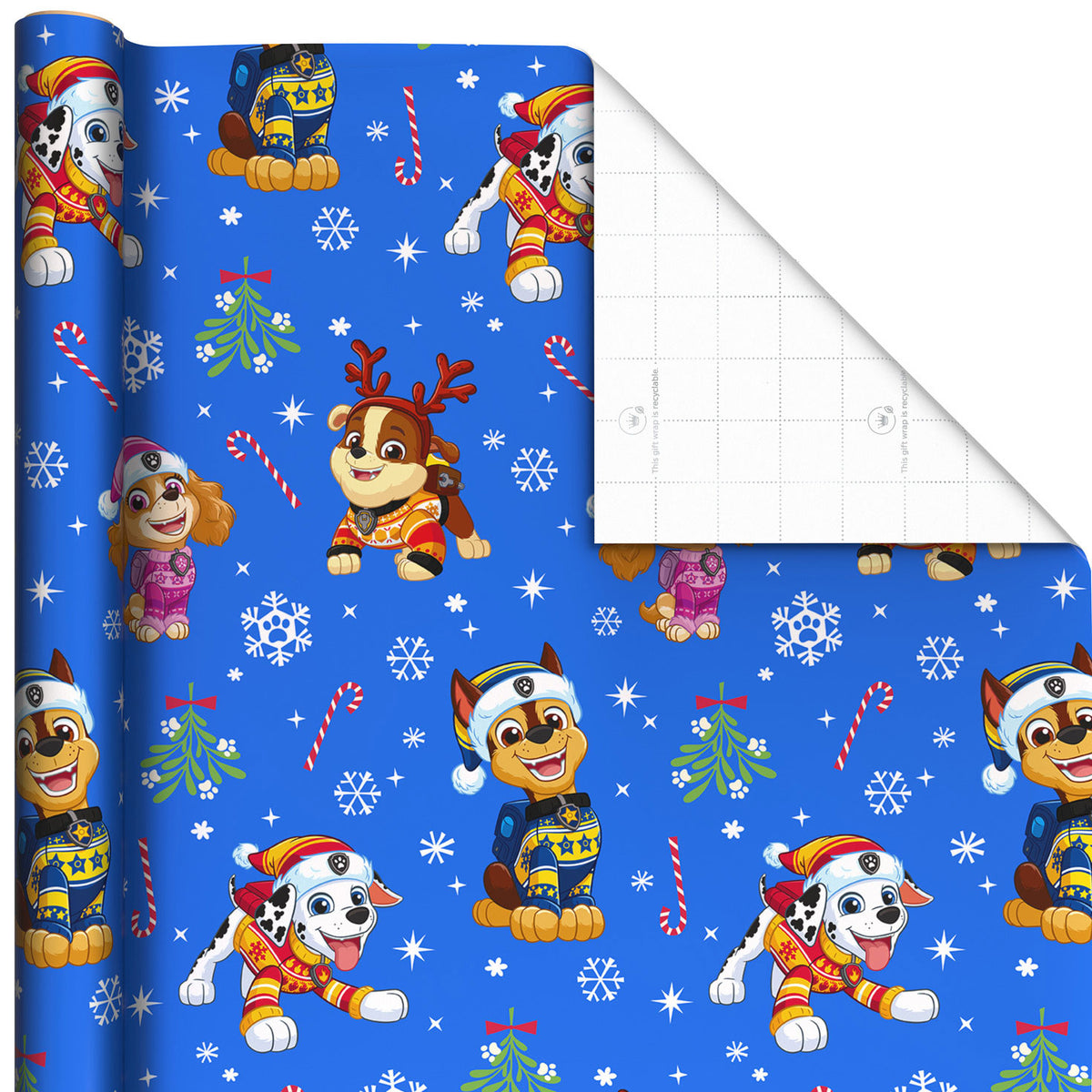 Hallmark Paw Patrol™ Winter Fun on Blue Christmas Wrapping Paper Roll, 25 sq. ft.