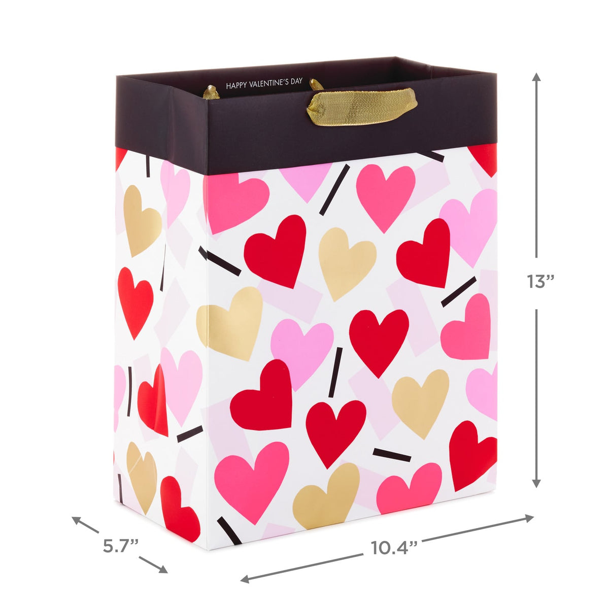 Hallmark 13" Confetti Hearts Valentine's Day Gift Bag