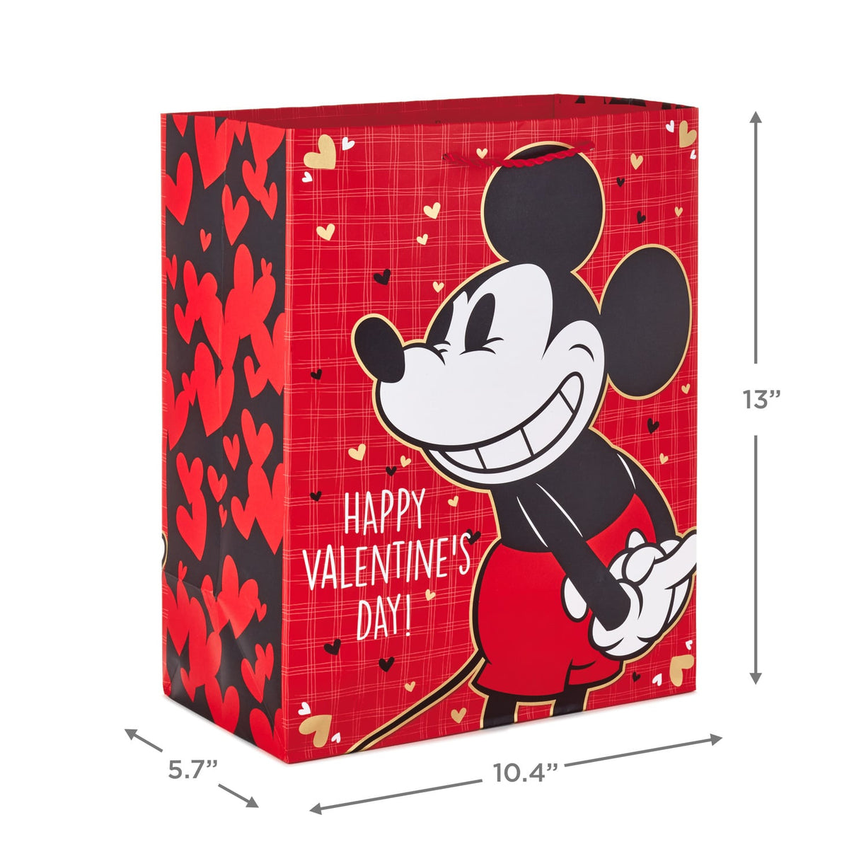 Hallmark 13" Disney Mickey Mouse Valentine's Day Gift Bag