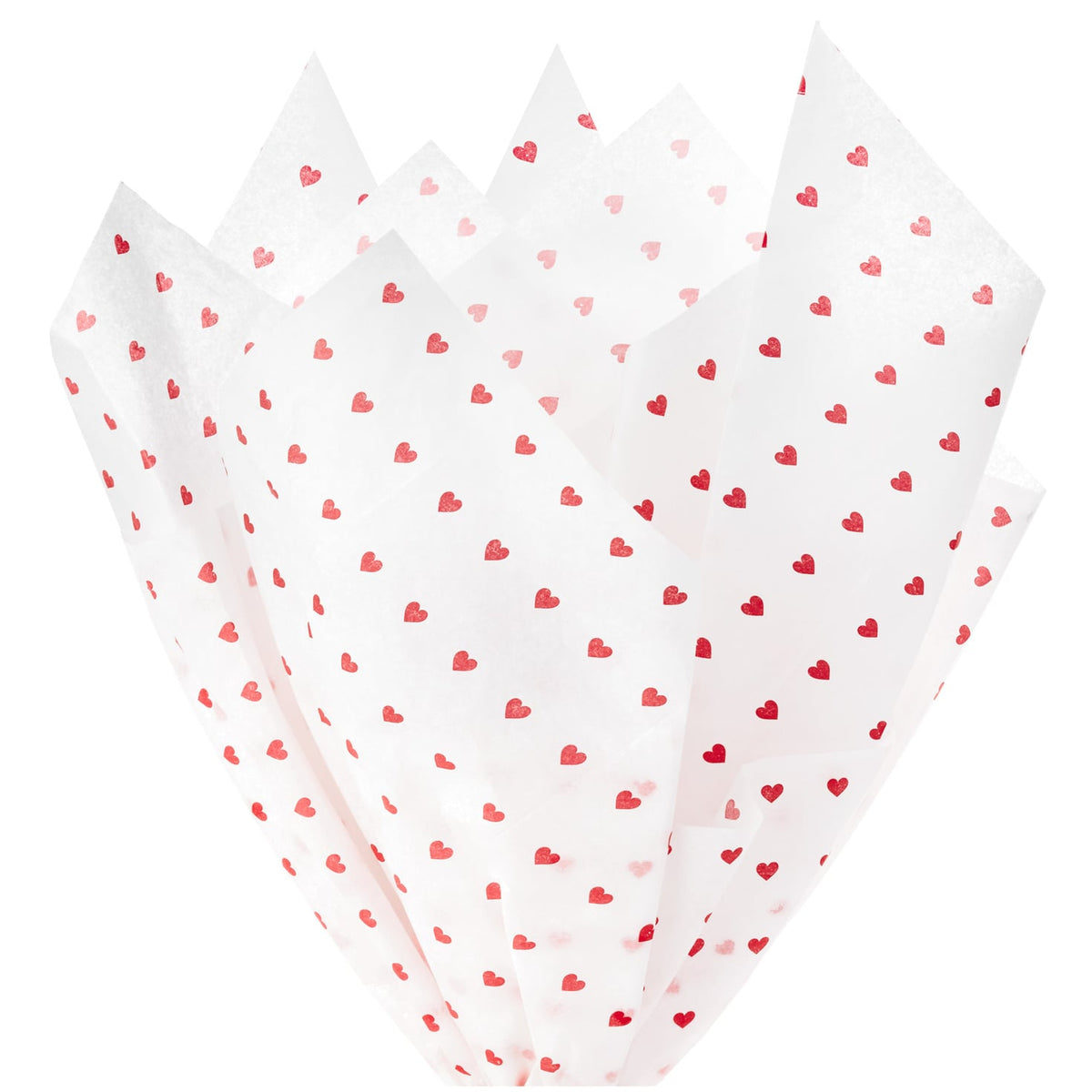 Hallmark Tiny Red Hearts on White Tissue Paper, 6 sheets