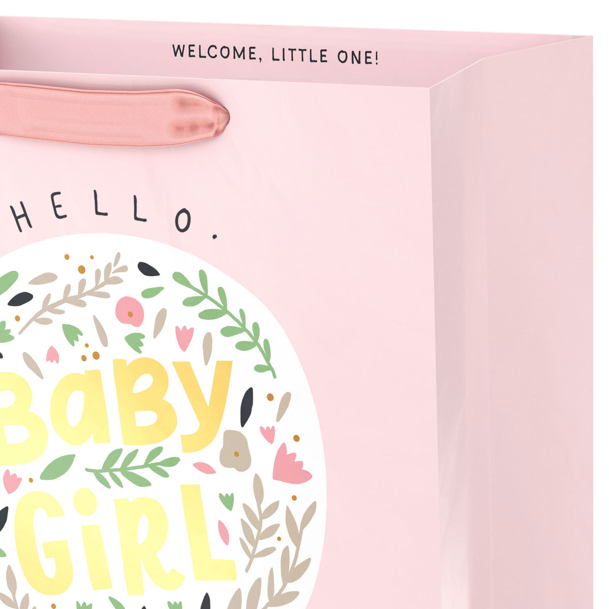 Hallmark 13'' Bunny in Hot Air Balloon Baby Girl Large Gift Bag