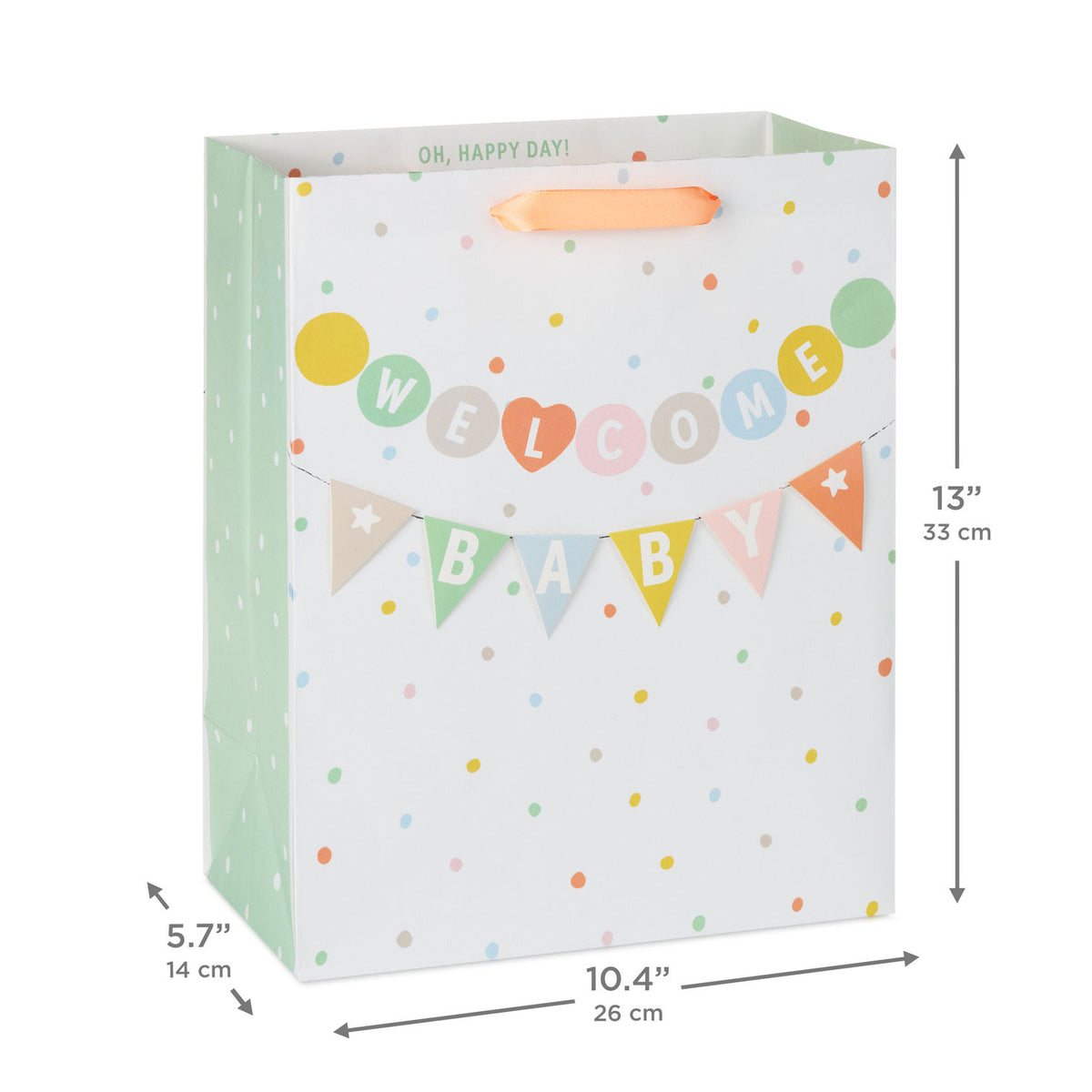 Hallmark 13'' Welcome Baby Banner Large Gift Bag