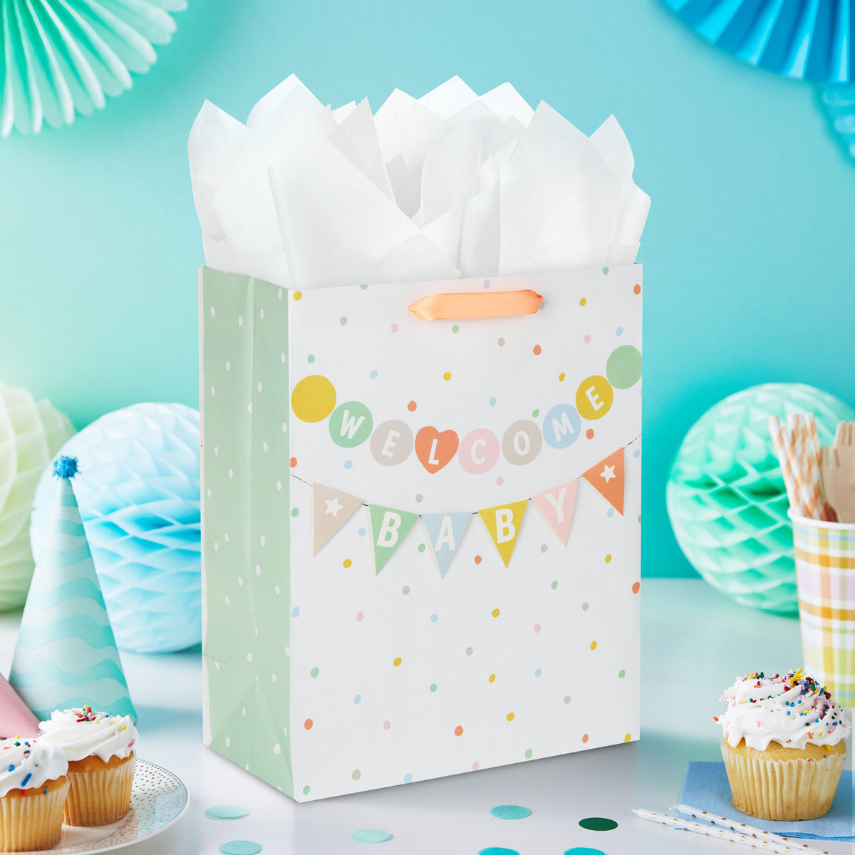 Hallmark 13'' Welcome Baby Banner Large Gift Bag