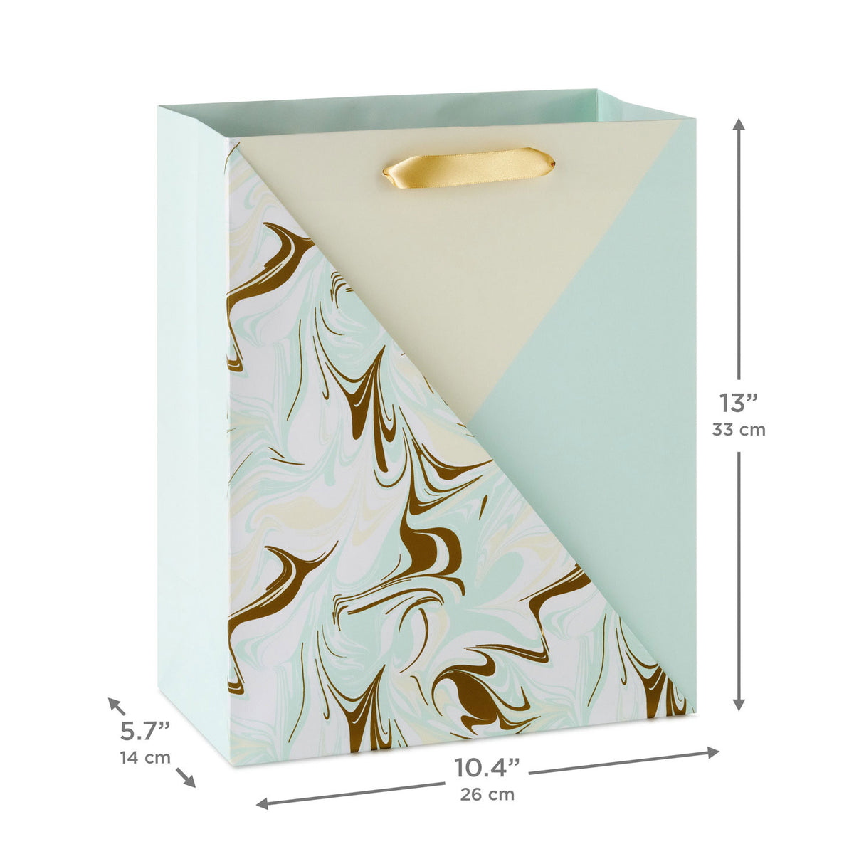 Hallmark 13'' Marbled Neutral Color Block Large Gift Bag