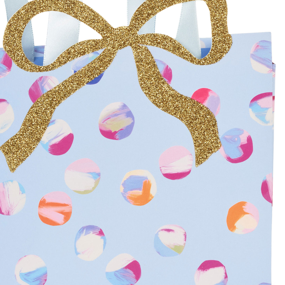 Hallmark 4.8'' Lacey Chabert Collection Painted Dots on Periwinkle Small Gift Bag
