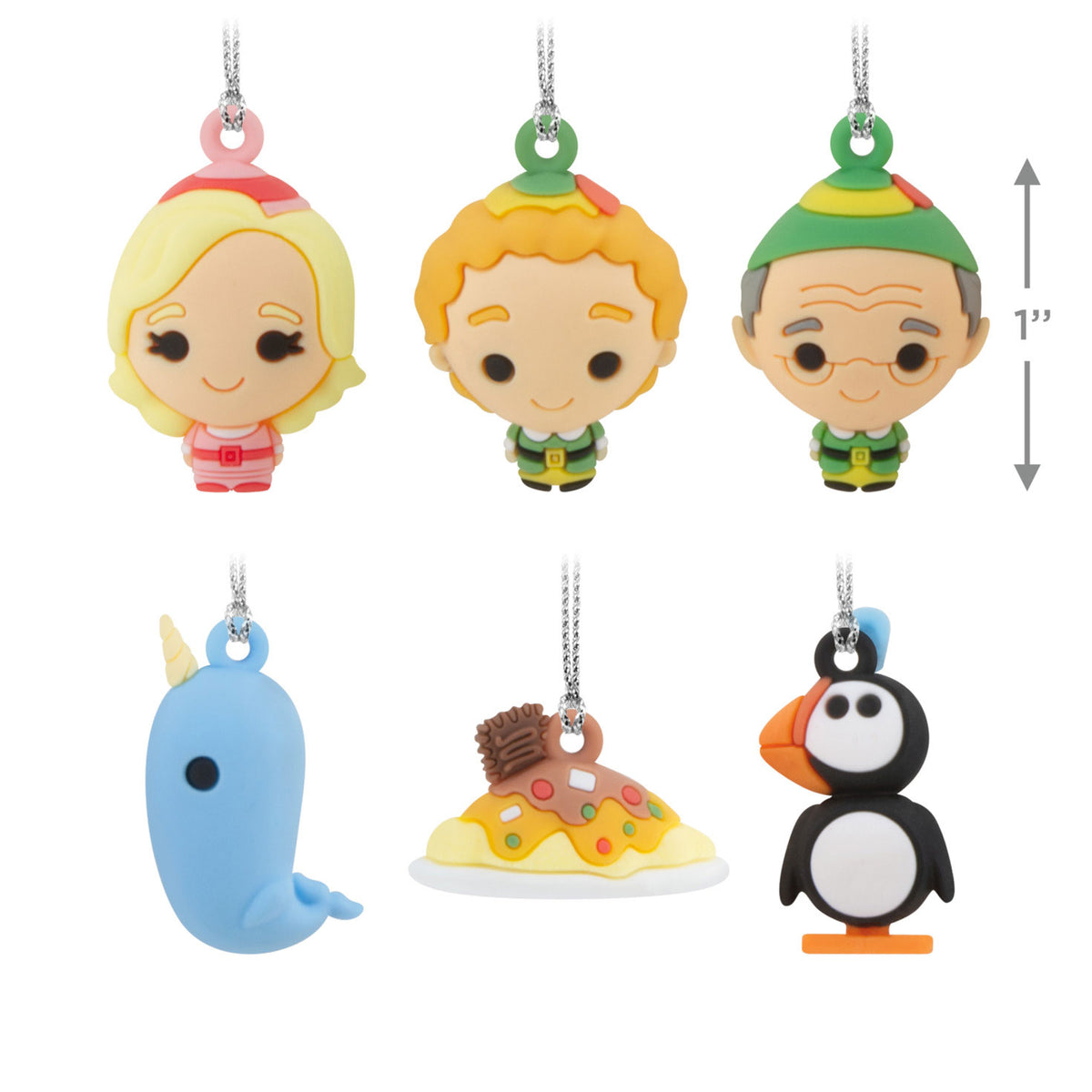 Hallmark Mini Elf Shatterproof Hallmark Ornaments, Set of 6