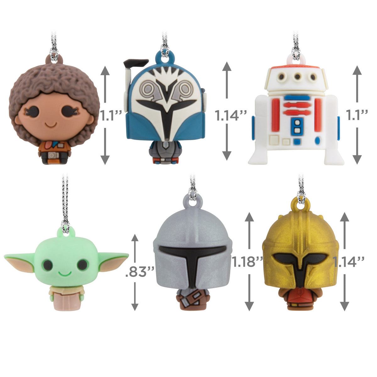 Hallmark Mini Star Wars: The Mandalorian™ Shatterproof Hallmark Ornaments, Set of 6