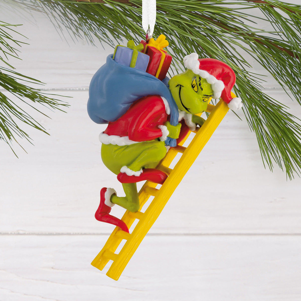 Hallmark Dr. Seuss's How the Grinch Stole Christmas!™ Grinch on Ladder Hallmark Ornament