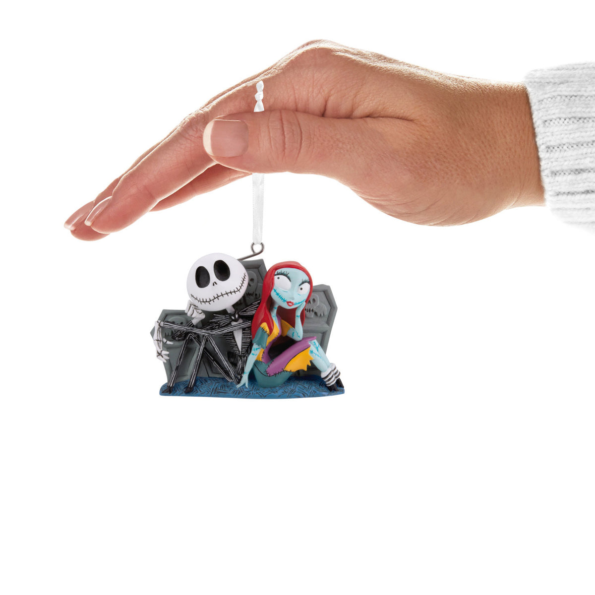 Hallmark Disney Tim Burton's The Nightmare Before Christmas Jack and Sally With Tombstones Hallmark Ornament
