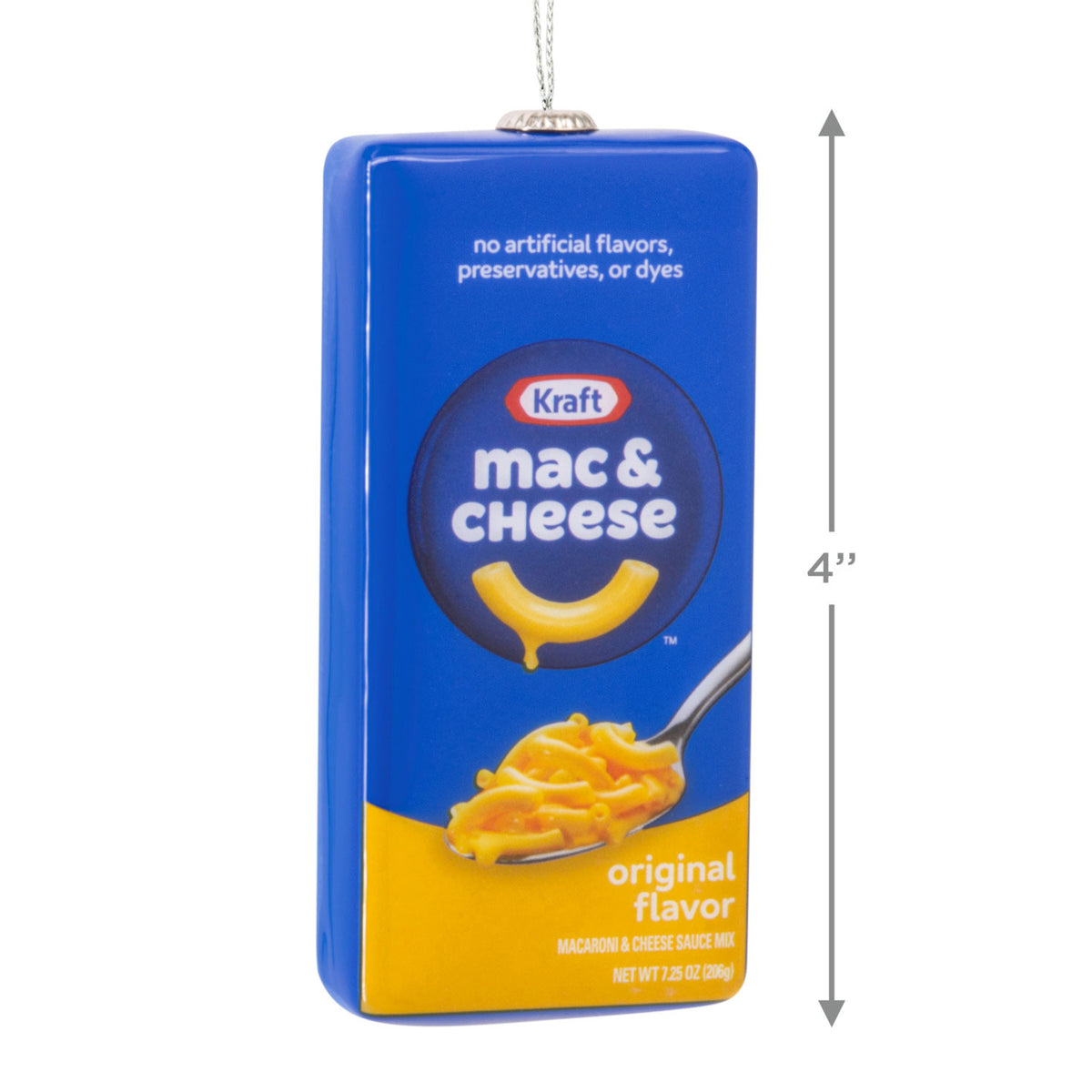 Hallmark Kraft Mac & Cheese Box Shatterproof Hallmark Ornament