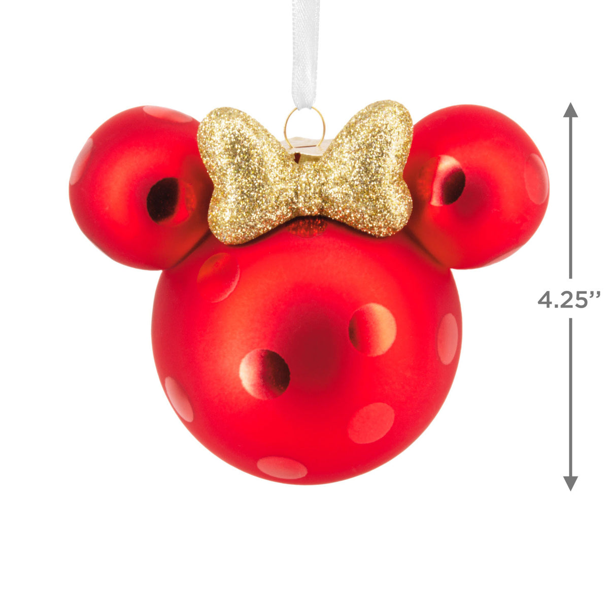Hallmark Disney Minnie Mouse Ears Icon Glass Hallmark Ornament