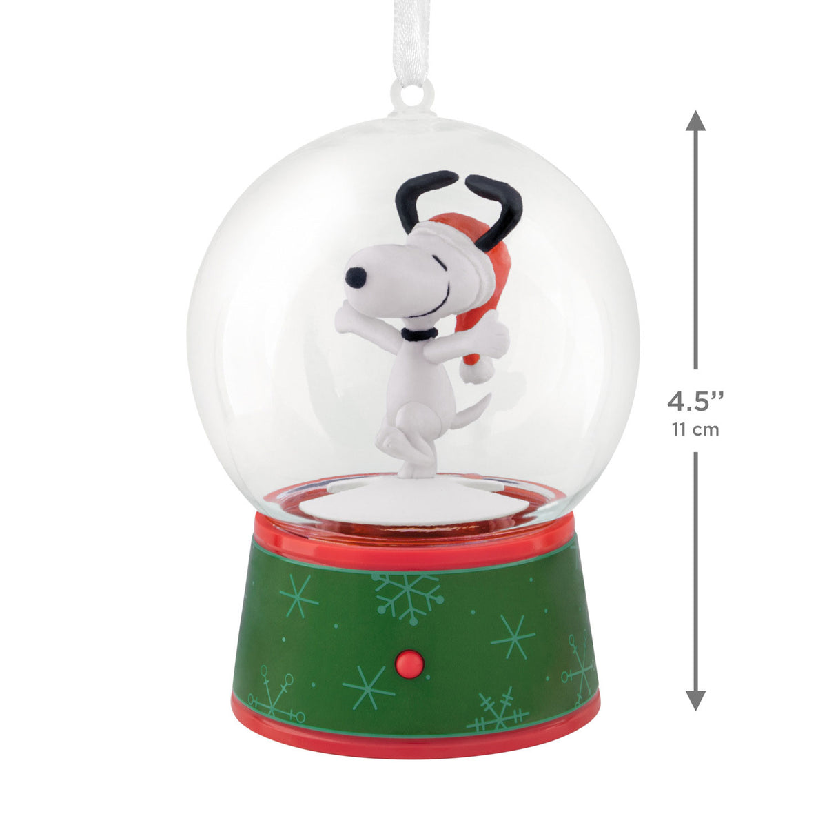 Hallmark Peanuts® Snoopy Musical Snow Globe Hallmark Ornament With Motion