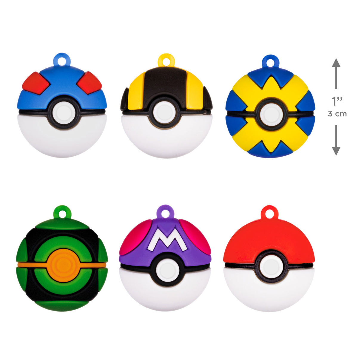Hallmark Mini Pokémon Poké Ball Shatterproof Hallmark Ornaments, Set of 6
