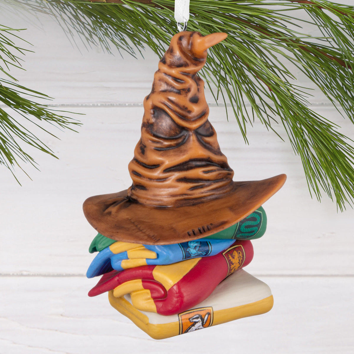 Hallmark Harry Potter™ Sorting Hat™ and House Scarves Hallmark Ornament