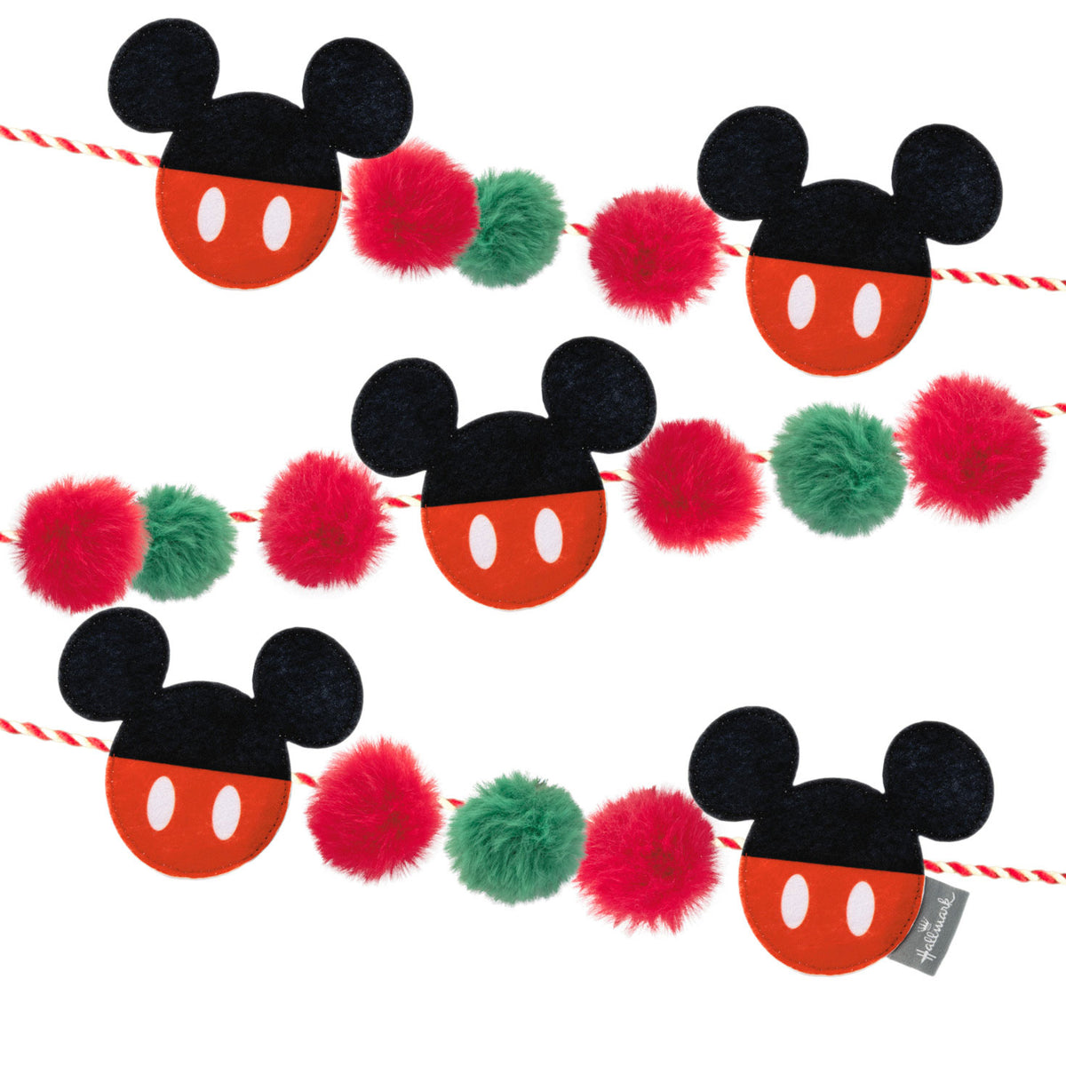 Hallmark Disney Mickey Mouse Ears Fabric Hallmark Garland, 72''
