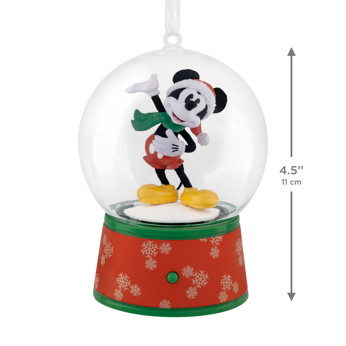 Hallmark Disney Mickey Mouse Musical Snow Globe Hallmark Ornament With Motion