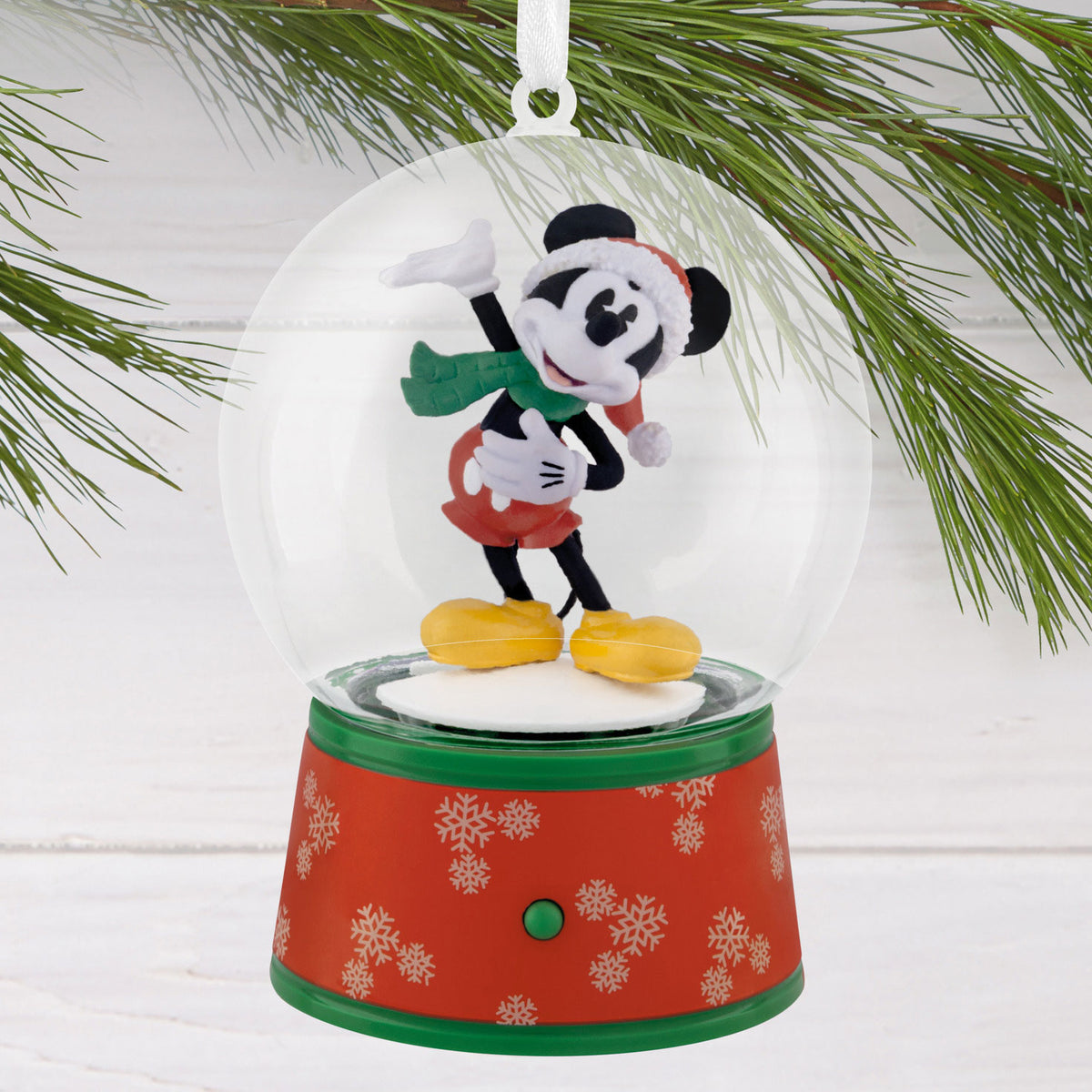 Hallmark Disney Mickey Mouse Musical Snow Globe Hallmark Ornament With Motion