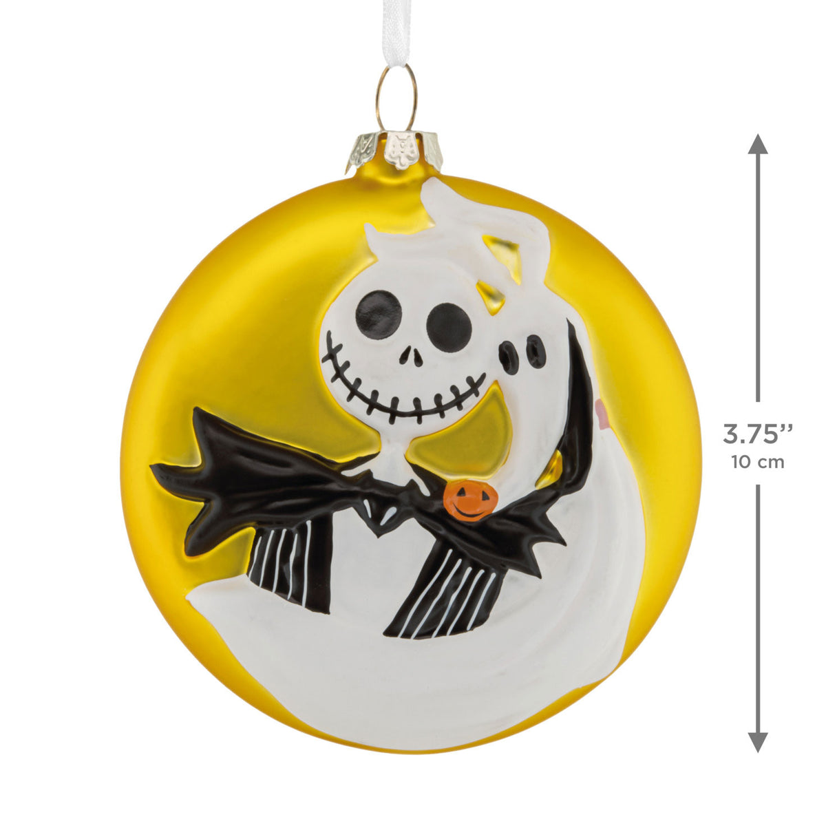 Hallmark Disney Tim Burton's The Nightmare Before Christmas Jack and Zero Blown Glass Hallmark Ornament