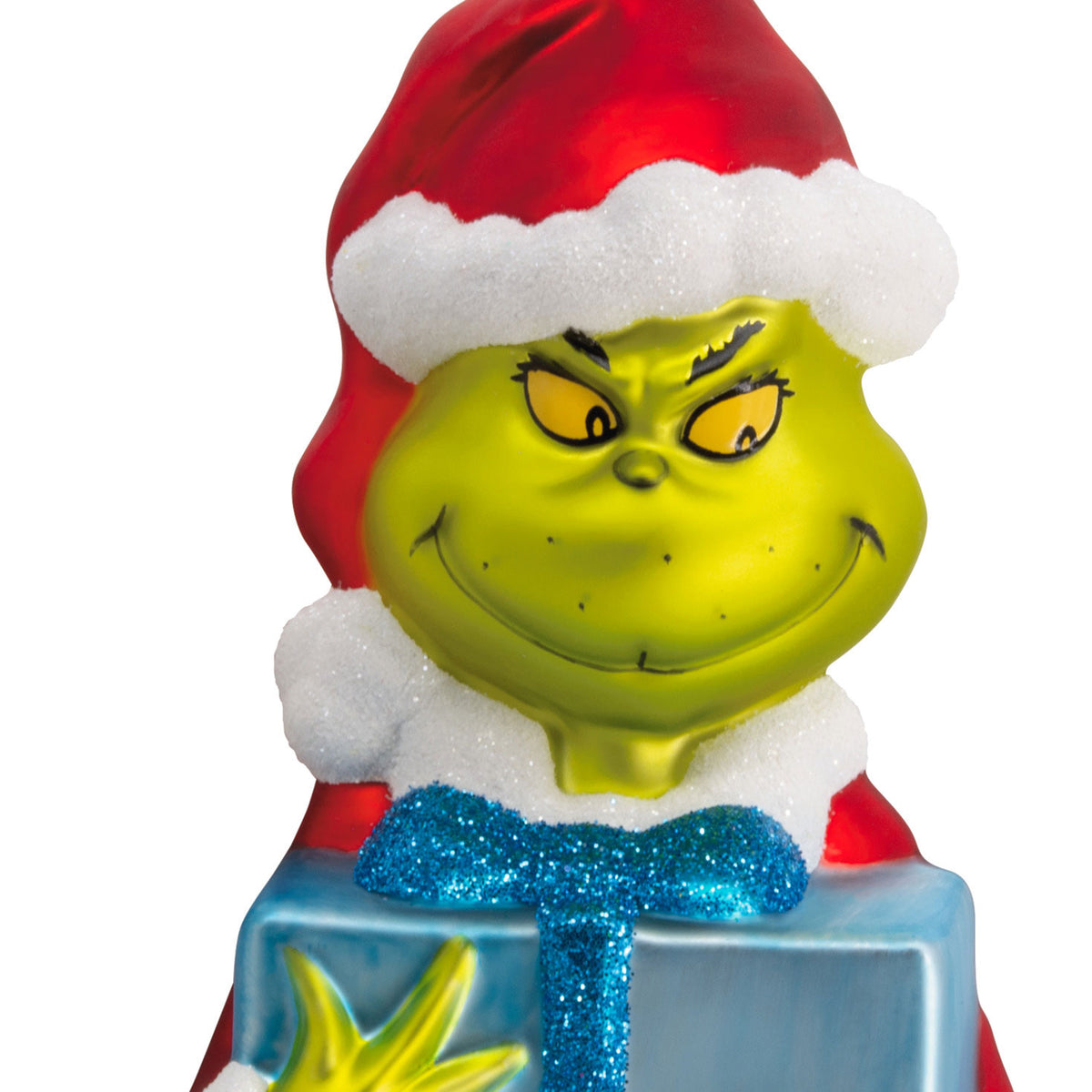 Hallmark Dr. Seuss's How the Grinch Stole Christmas!™ Grinch With Present Blown Glass Hallmark Ornament