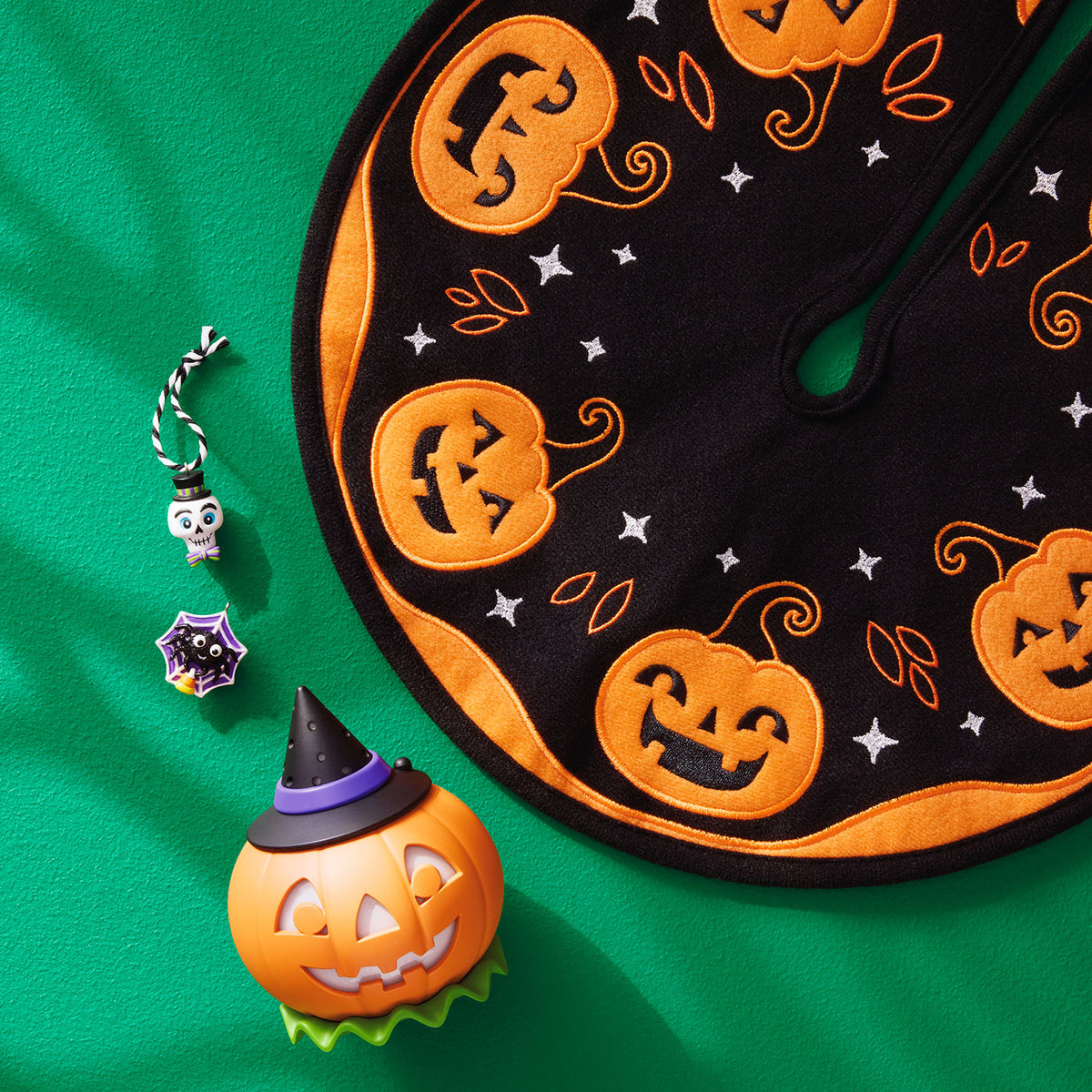 Hallmark Mini Halloween Time Fabric Tree Skirt, 12''