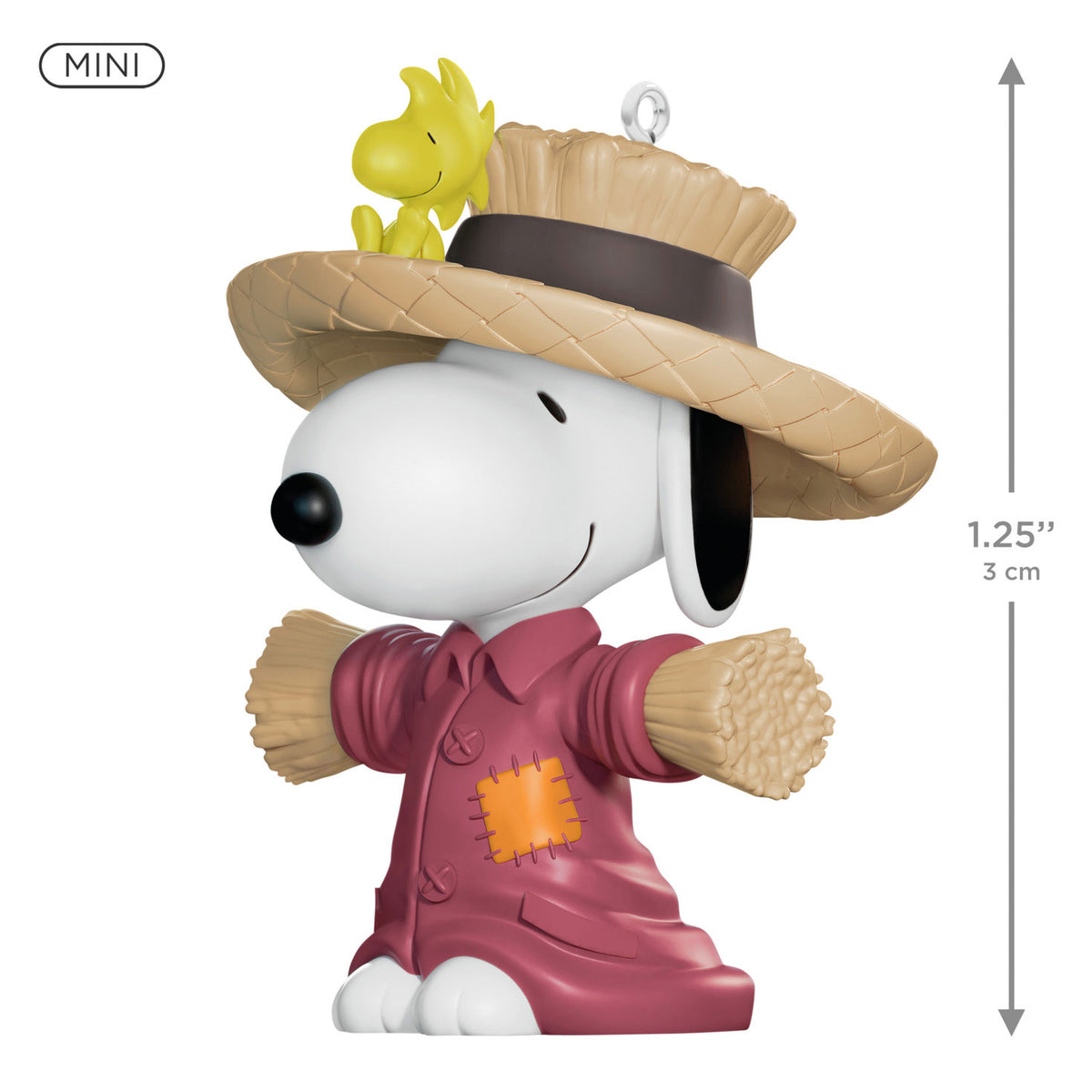 Hallmark Mini The Peanuts® Gang Scarecrow Snoopy Ornament, 1.25''