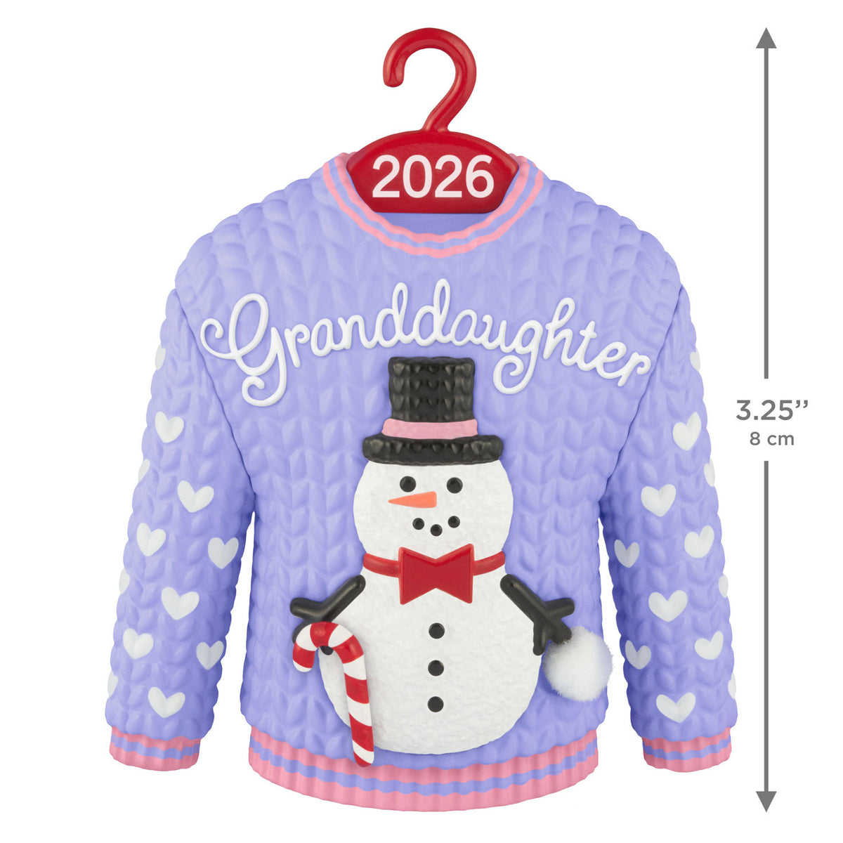 Hallmark Granddaughter Snowman Sweater 2026 Ornament