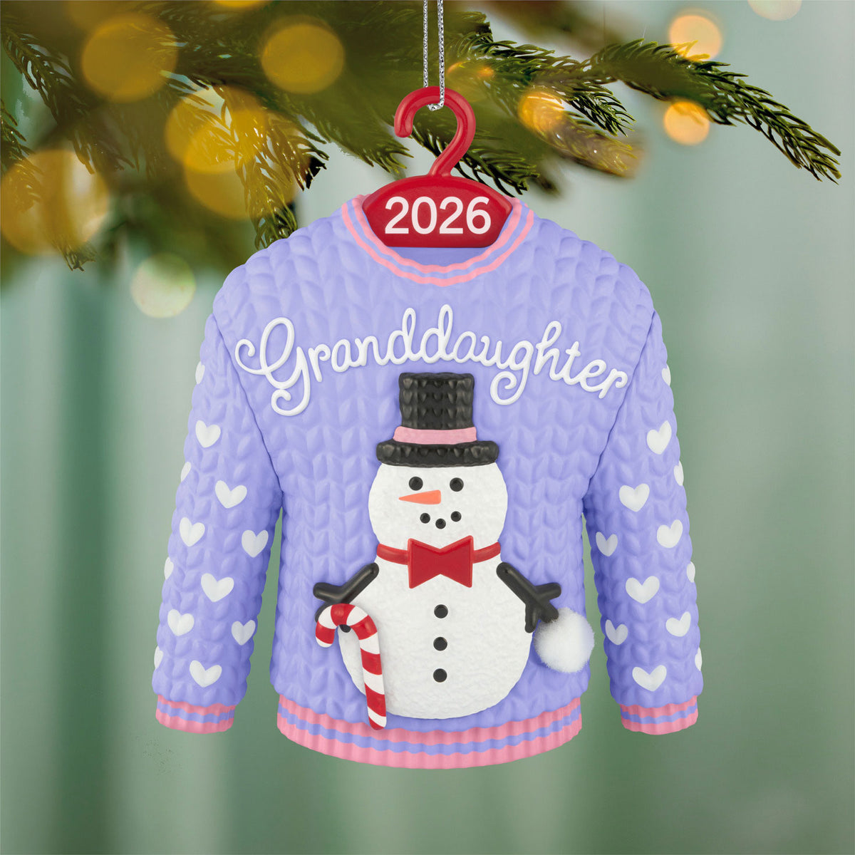 Hallmark Granddaughter Snowman Sweater 2026 Ornament