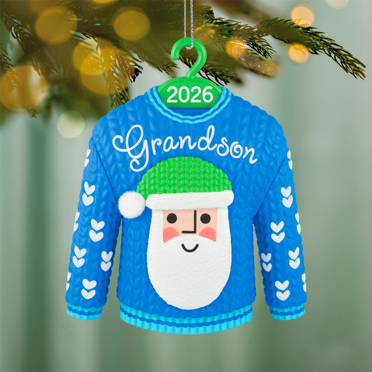 Hallmark Grandson Santa Sweater 2026 Ornament