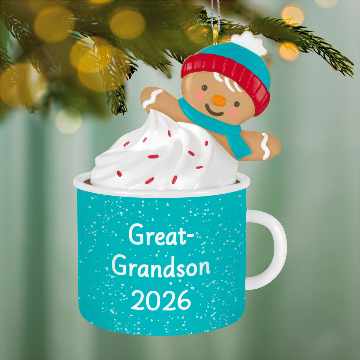 Hallmark Great-Grandson Hot Cocoa Mug 2026 Ornament