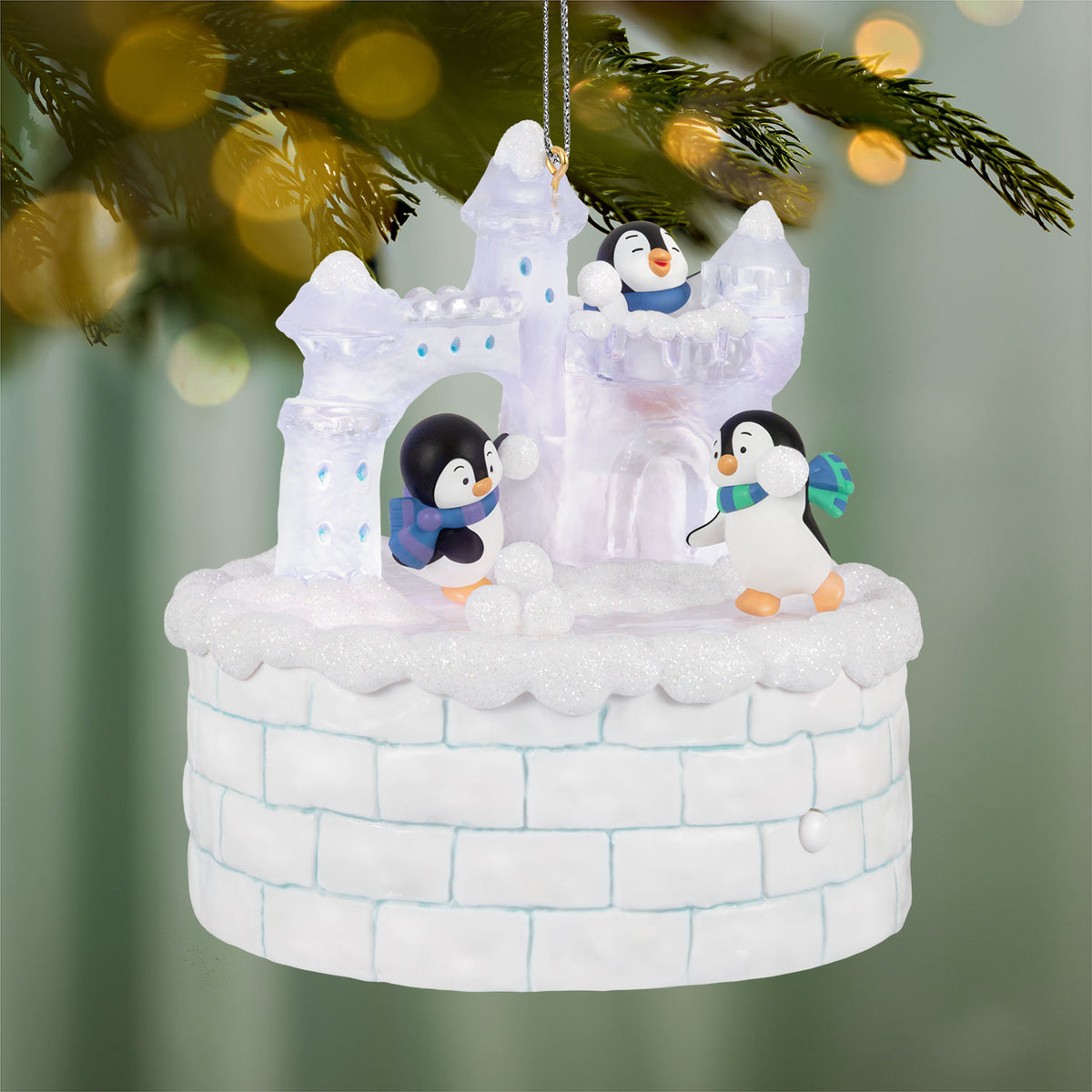Hallmark Snowball Fun Musical Ornament With Light and Motion
