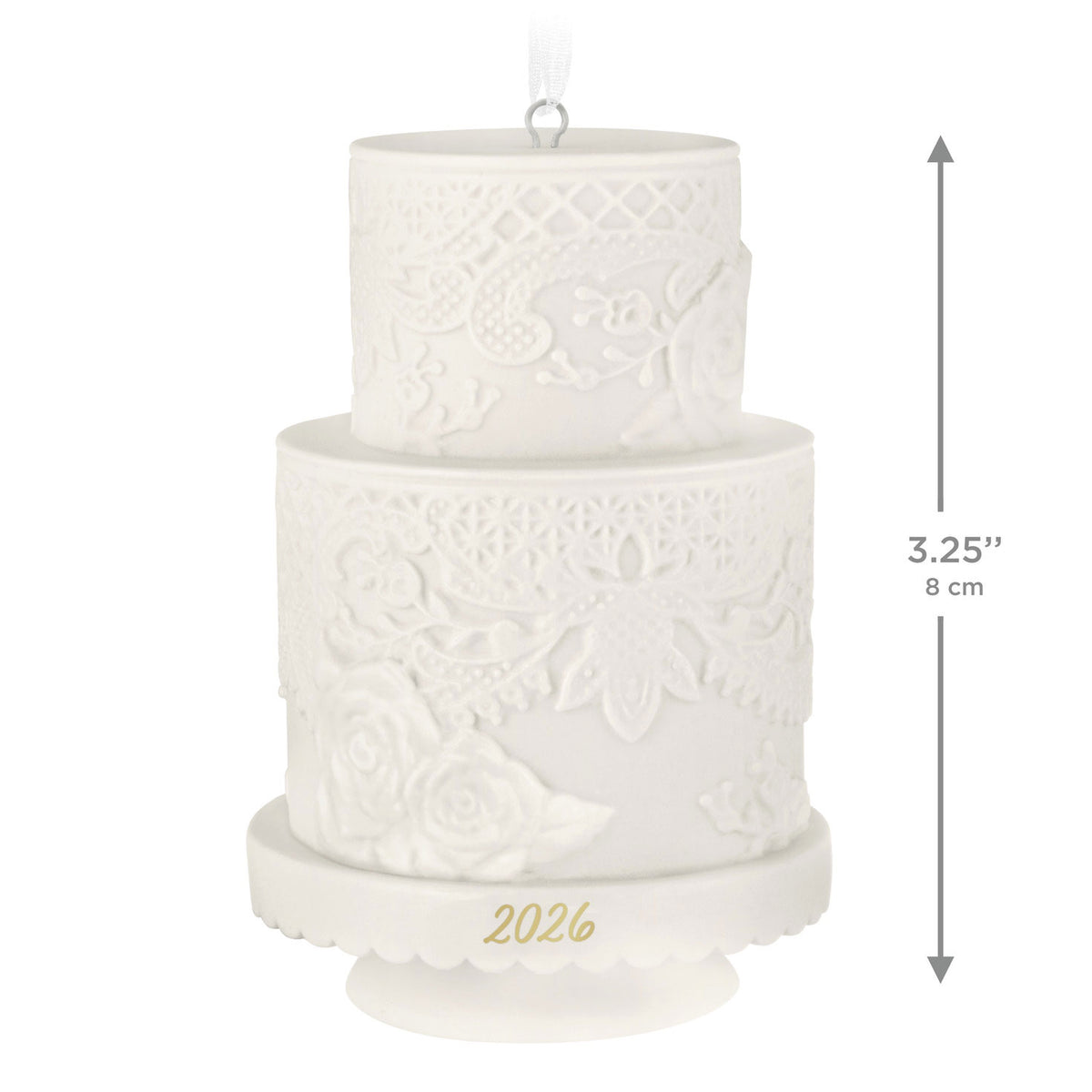 Hallmark Wedding Cake 2026 Porcelain Ornament