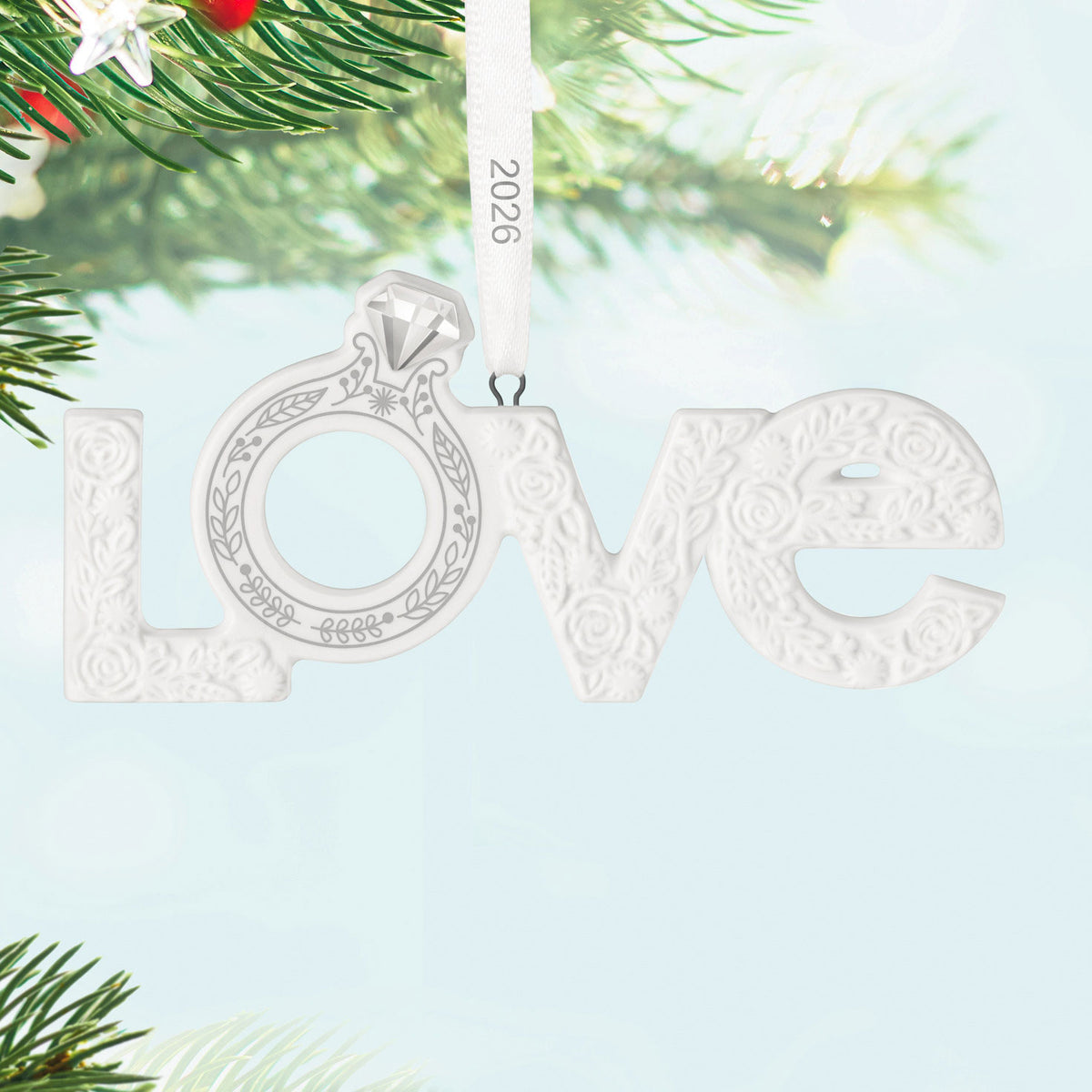 Hallmark Our Engagement 2026 Porcelain Ornament