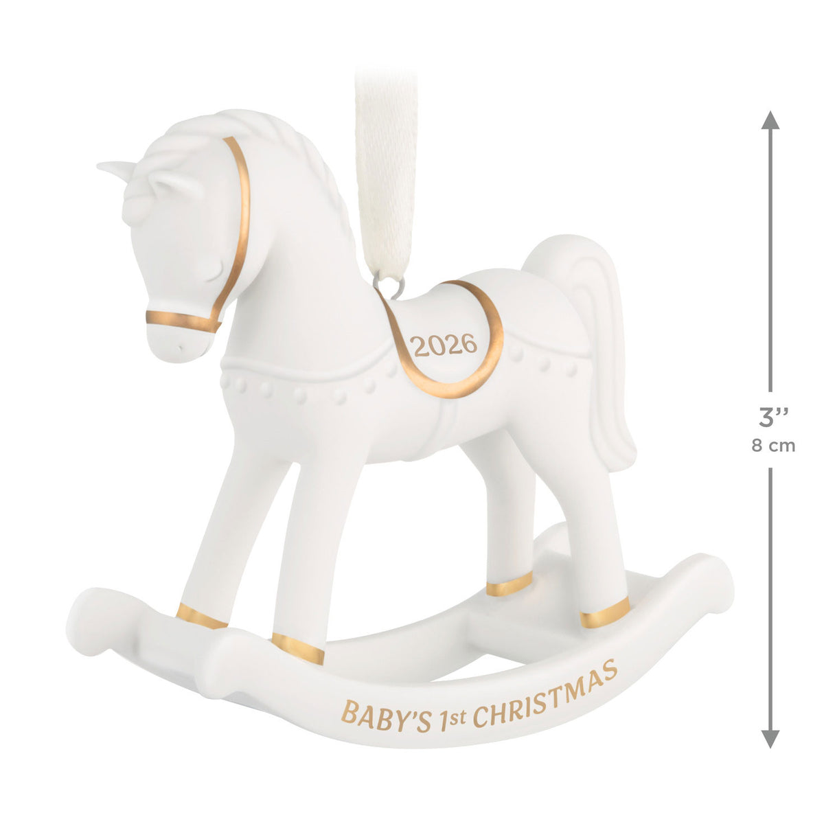 Hallmark Baby's First Christmas Rocking Horse 2026 Porcelain Ornament