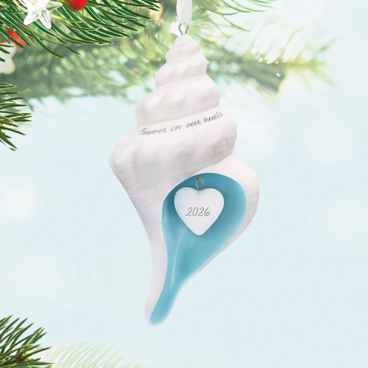 Hallmark Forever in Our Hearts Shell 2026 Porcelain Ornament