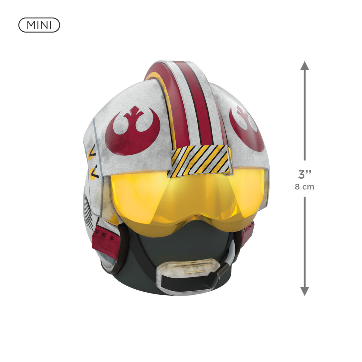Hallmark Mini Star Wars™ Red Five Rebel Pilot ShowToppers Musical Tree Topper With Light, 3''