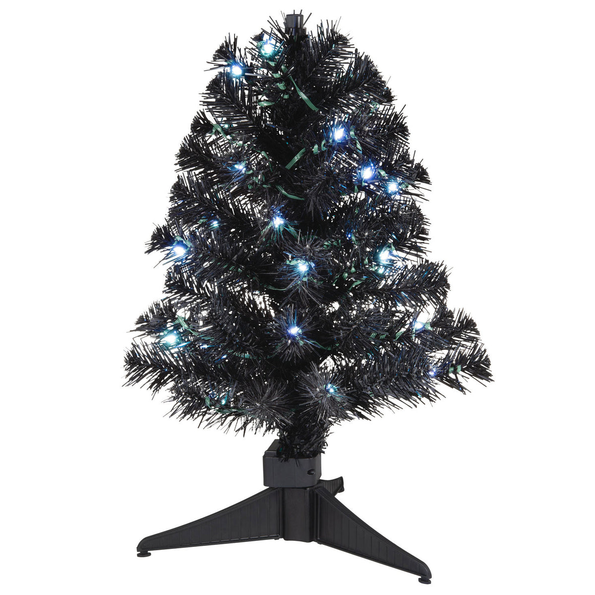 Hallmark Mini ShowToppers Black Christmas Tree With Light, 17''
