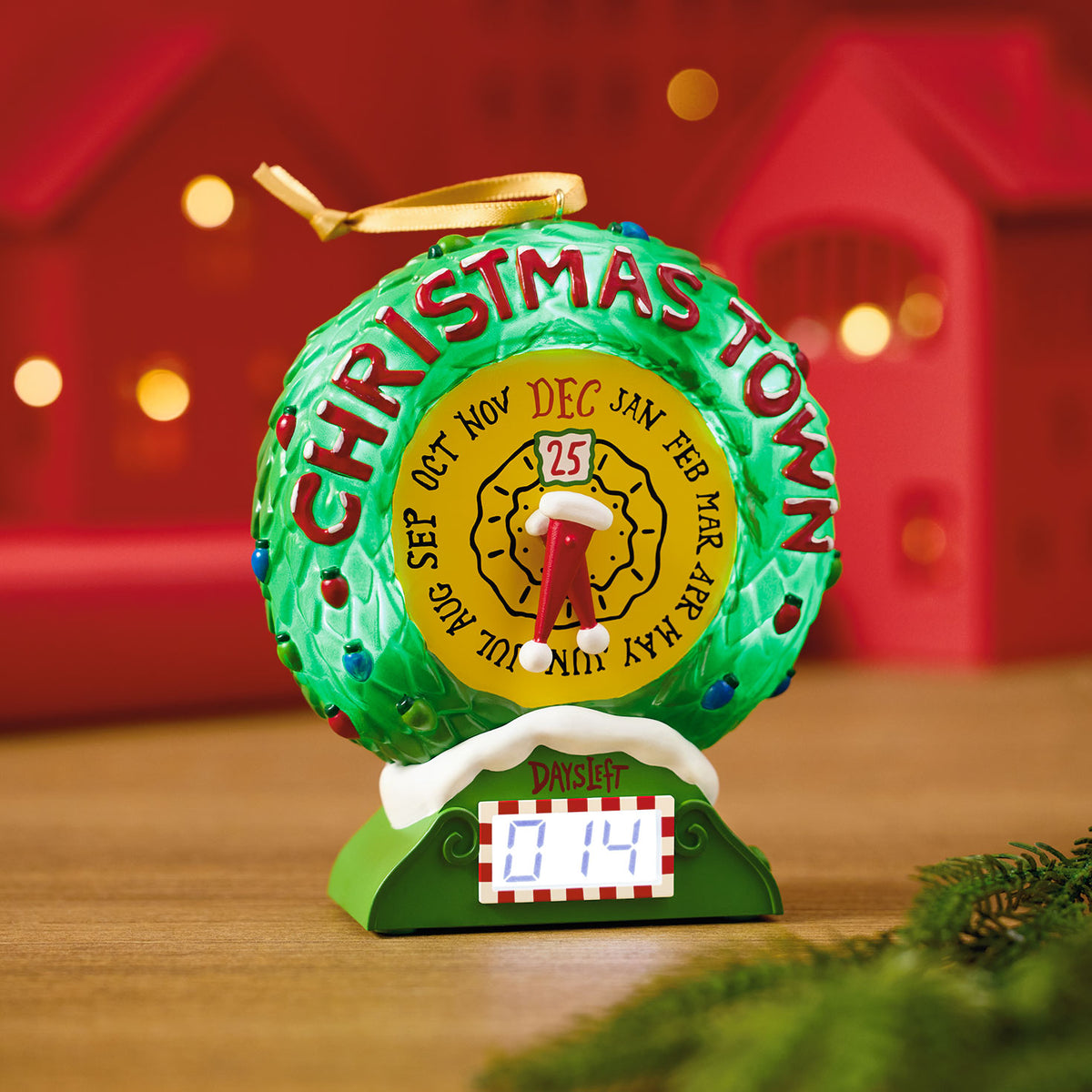 Hallmark Disney Tim Burton's The Nightmare Before Christmas Christmas Town Countdown Musical Ornament With Light and Motion