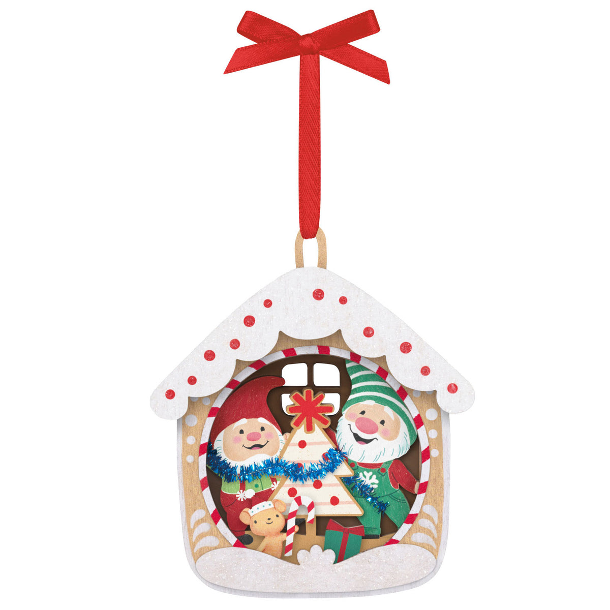 Hallmark 5th Anniversary Gnome for Christmas Papercraft Ornament