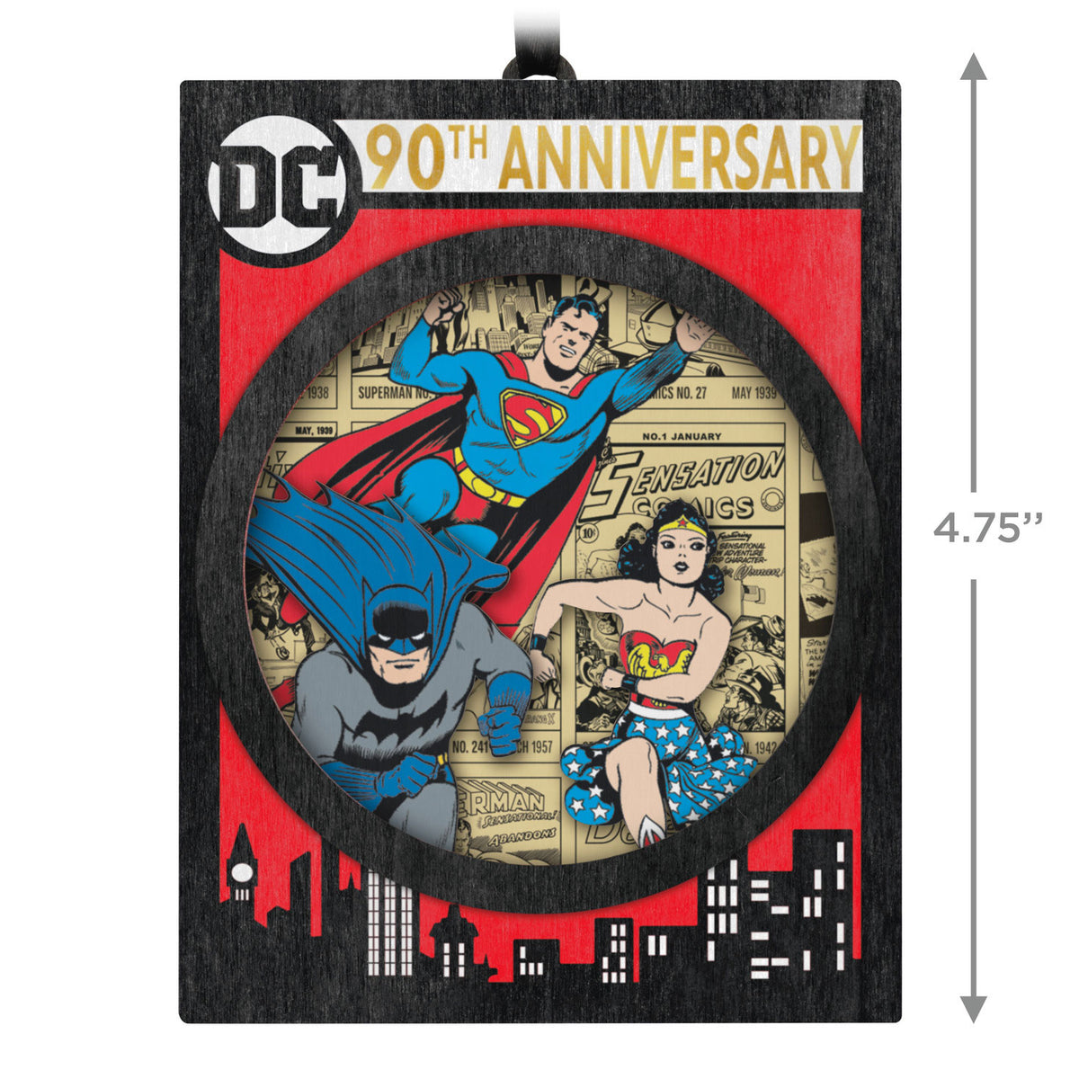 Hallmark DC Comics™ 90th Anniversary DC Through the Ages Papercraft Ornament
