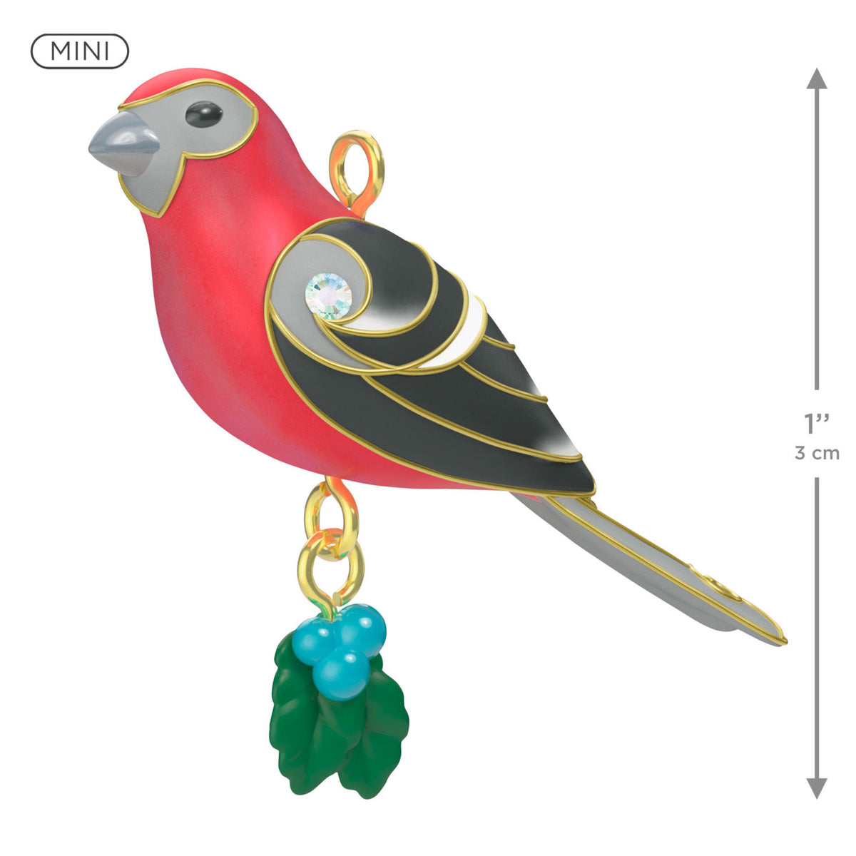 Hallmark Mini Pine Grosbeak Ornament, 1''