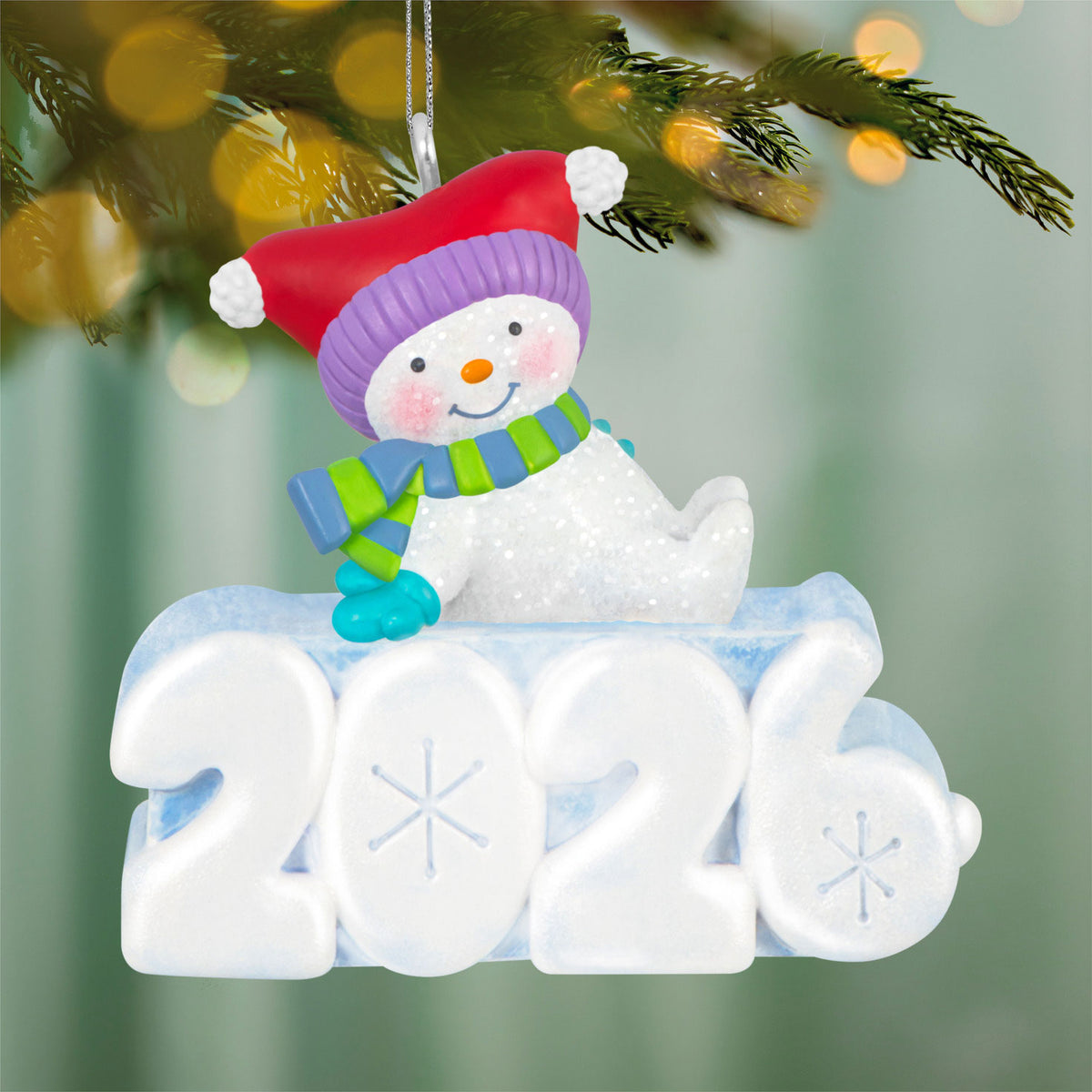 Hallmark Mini A Snowy 2026 Ornament With Light, 1.25''