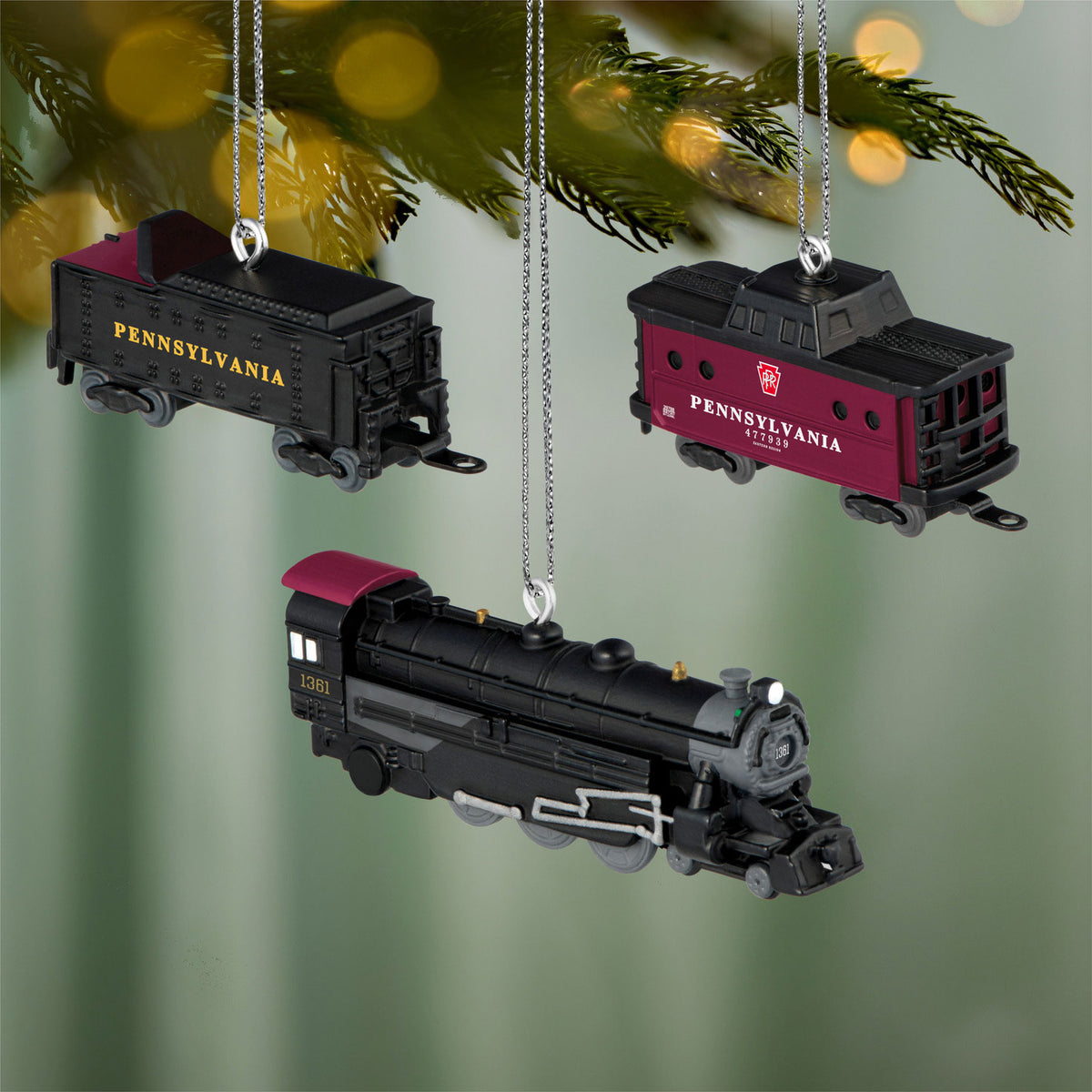 Hallmark Mini Lionel® Pennsylvania Steam Locomotive Set Ornaments, Set of 3