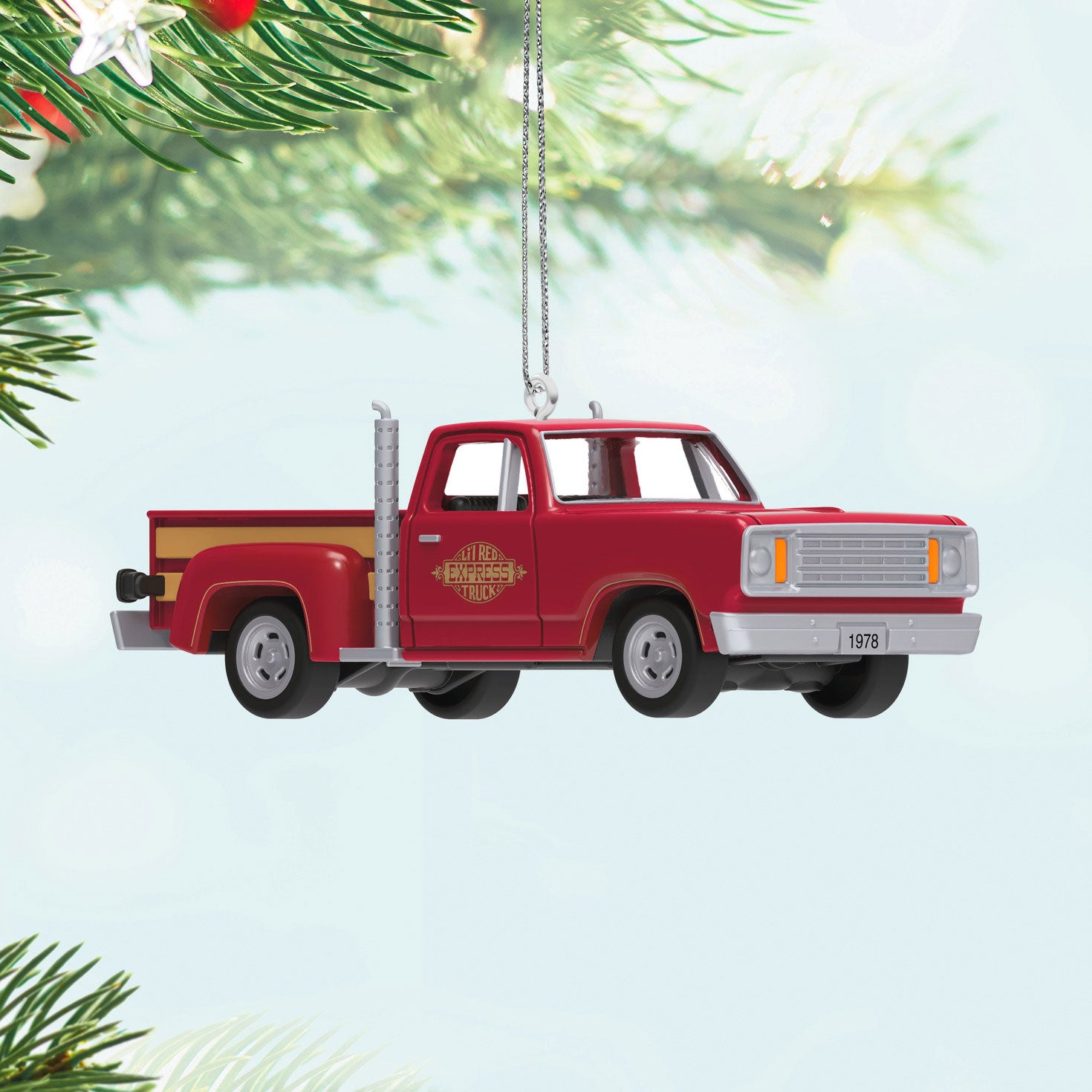 Hallmark Mini Lil' American Trucks 1978 Dodge Li'l Red Express Truck 2025 Metal Ornament, 0.75''