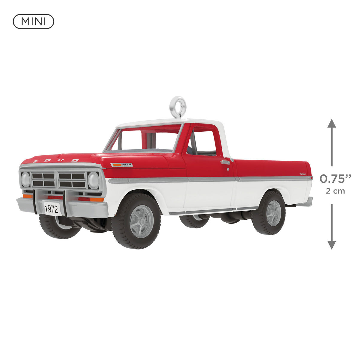 Hallmark Mini Lil' American Trucks 1972 Ford F-100 2026 Metal Ornament, 0.75''
