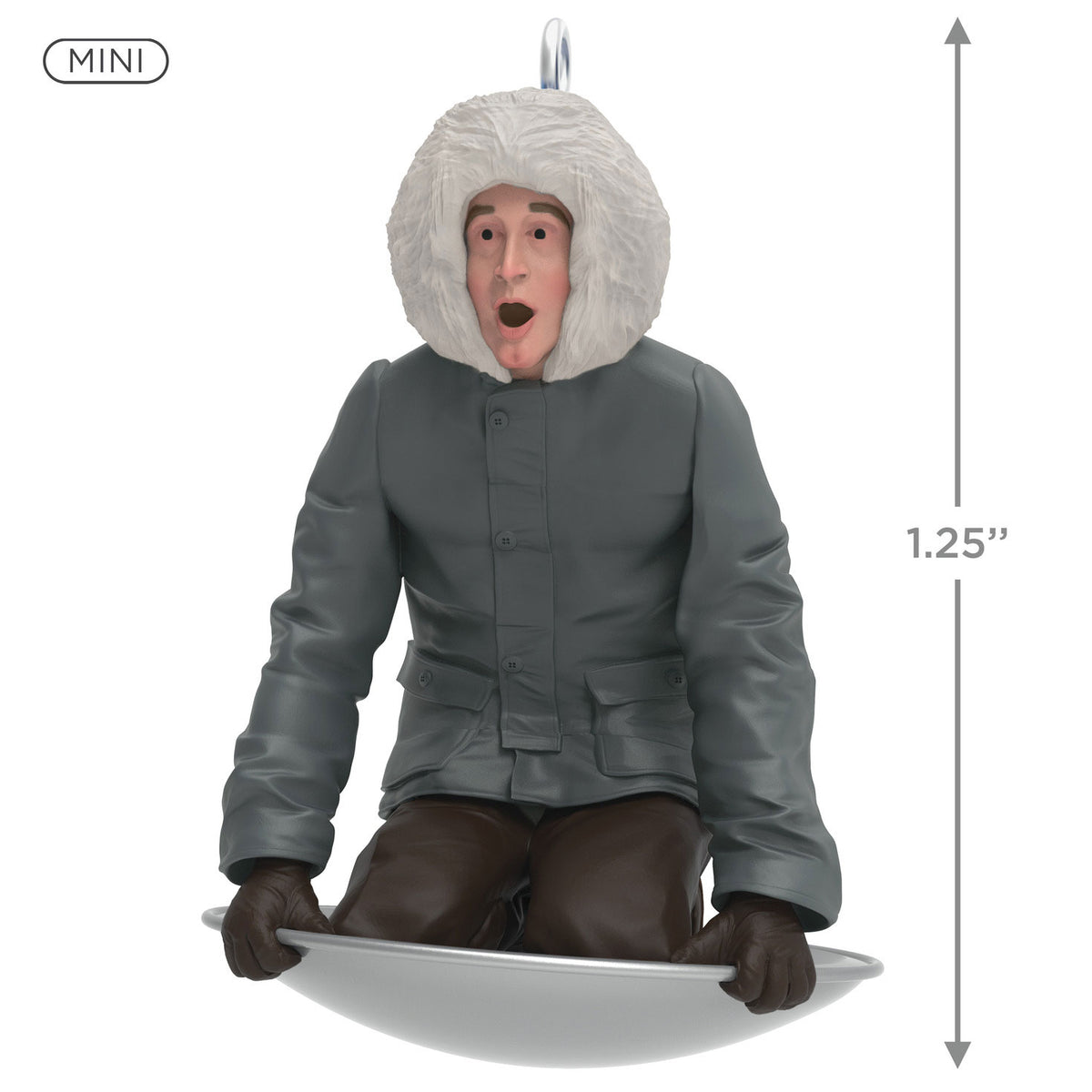 Hallmark Mini National Lampoon's Christmas Vacation™ Sledding Clark Ornament, 1.25''