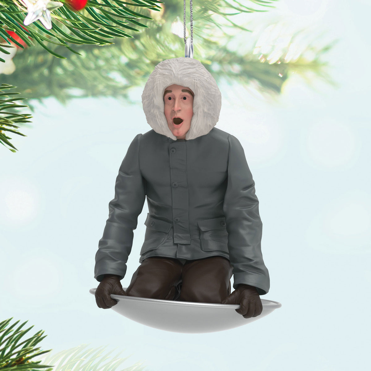 Hallmark Mini National Lampoon's Christmas Vacation™ Sledding Clark Ornament, 1.25''