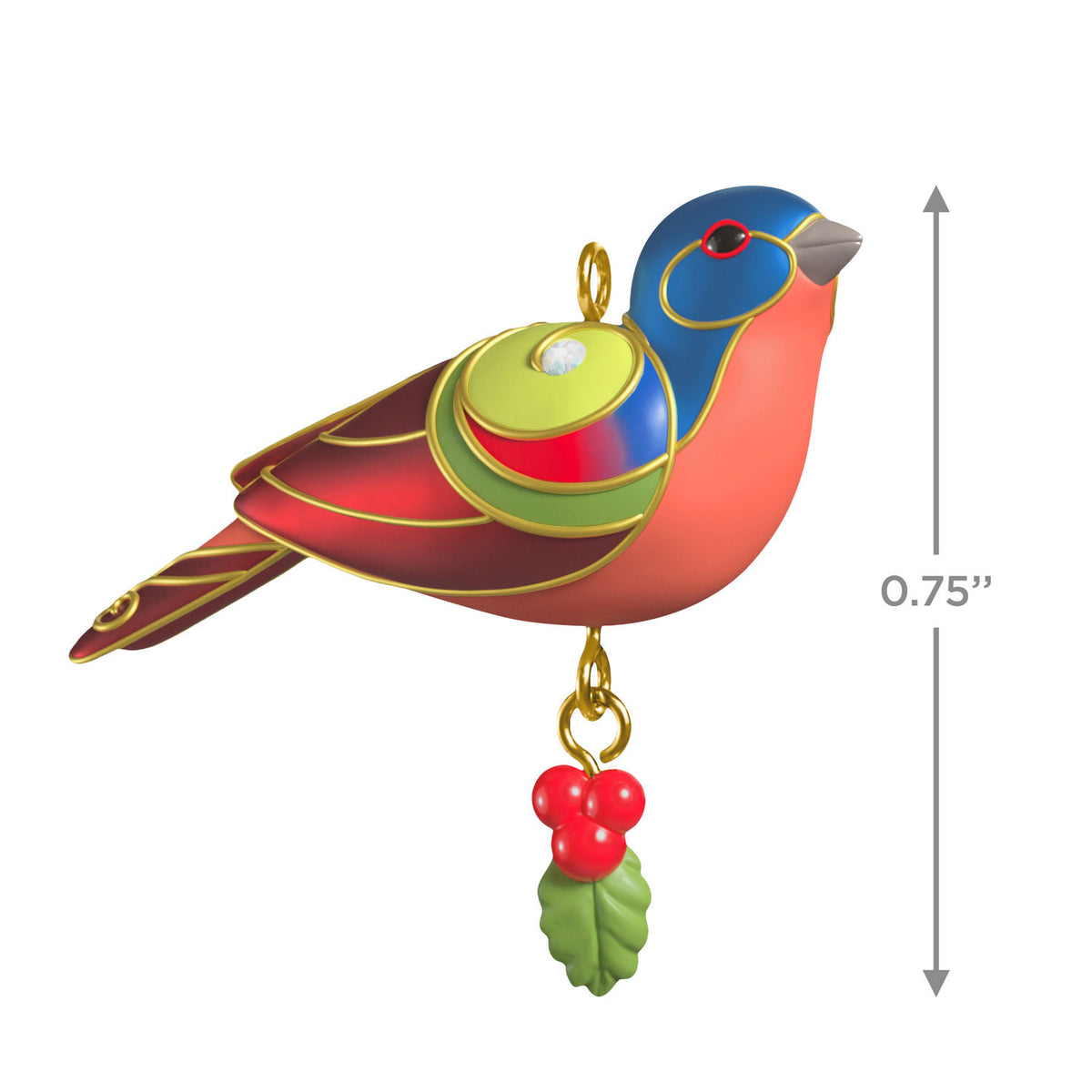 Hallmark Mini Painted Bunting Ornament, 0.75''